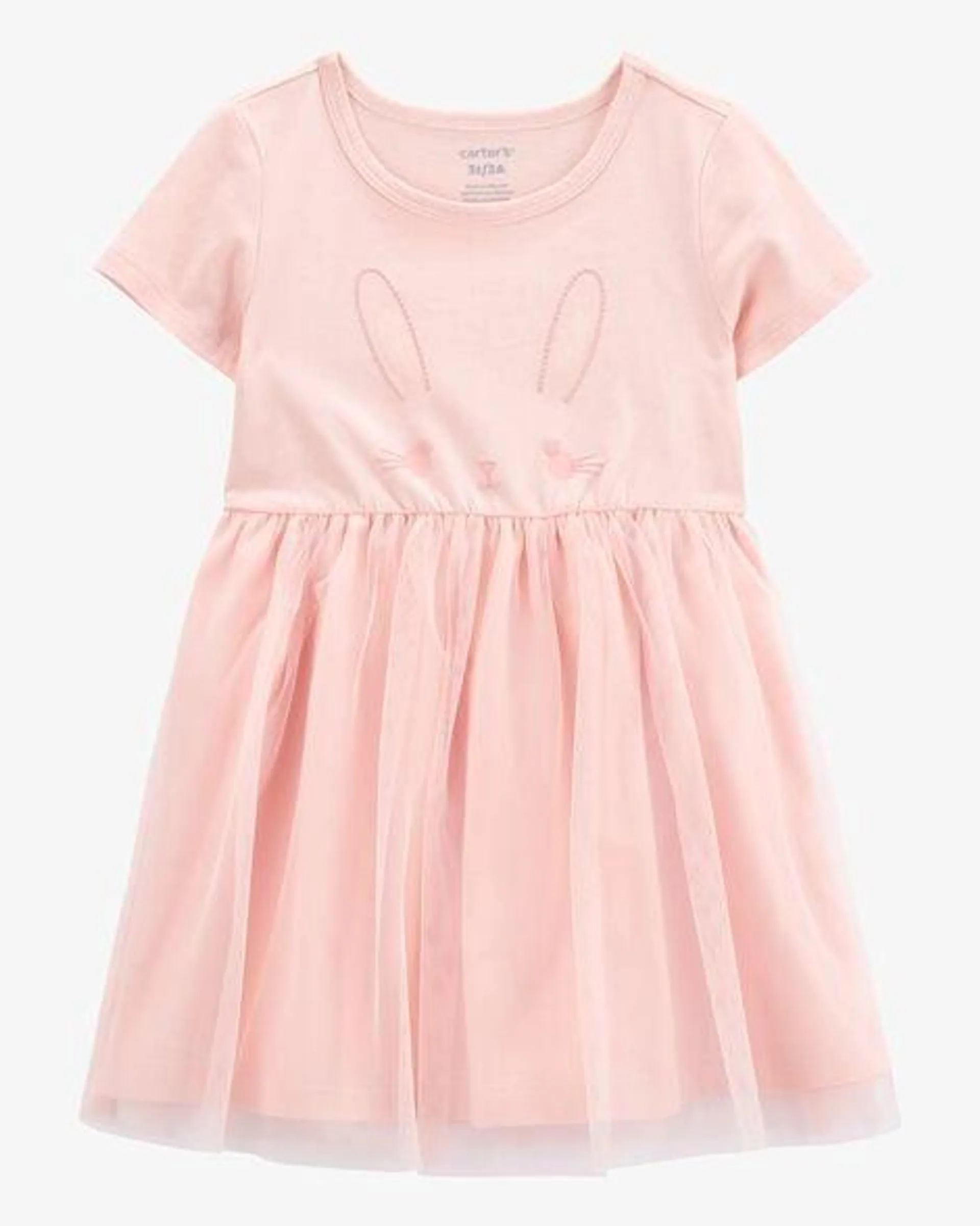 Baby Bunny Short-Sleeve Dress - Pink