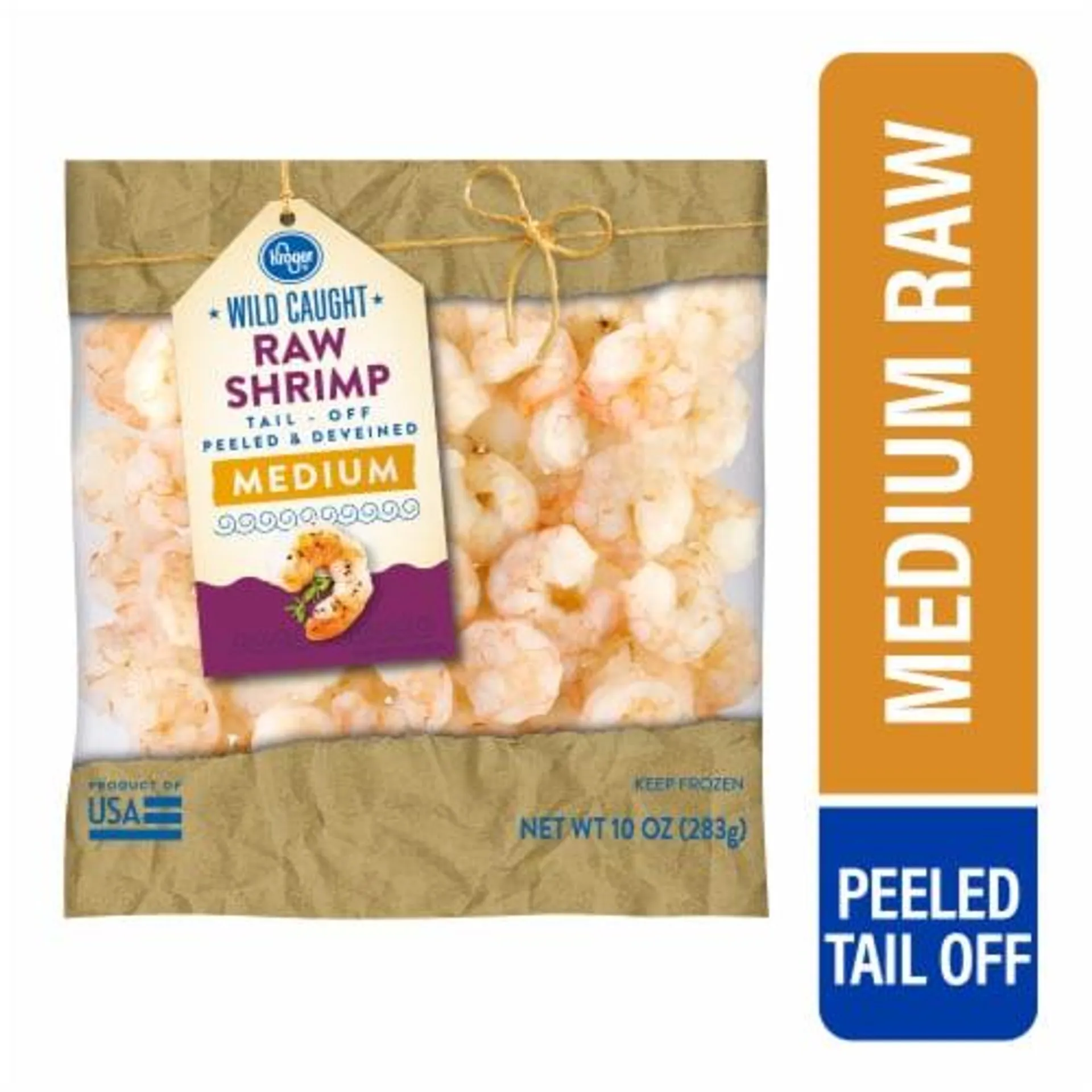 Kroger® Wild Caught Medium Raw Shrimp Peeled & Deveined Tail Off