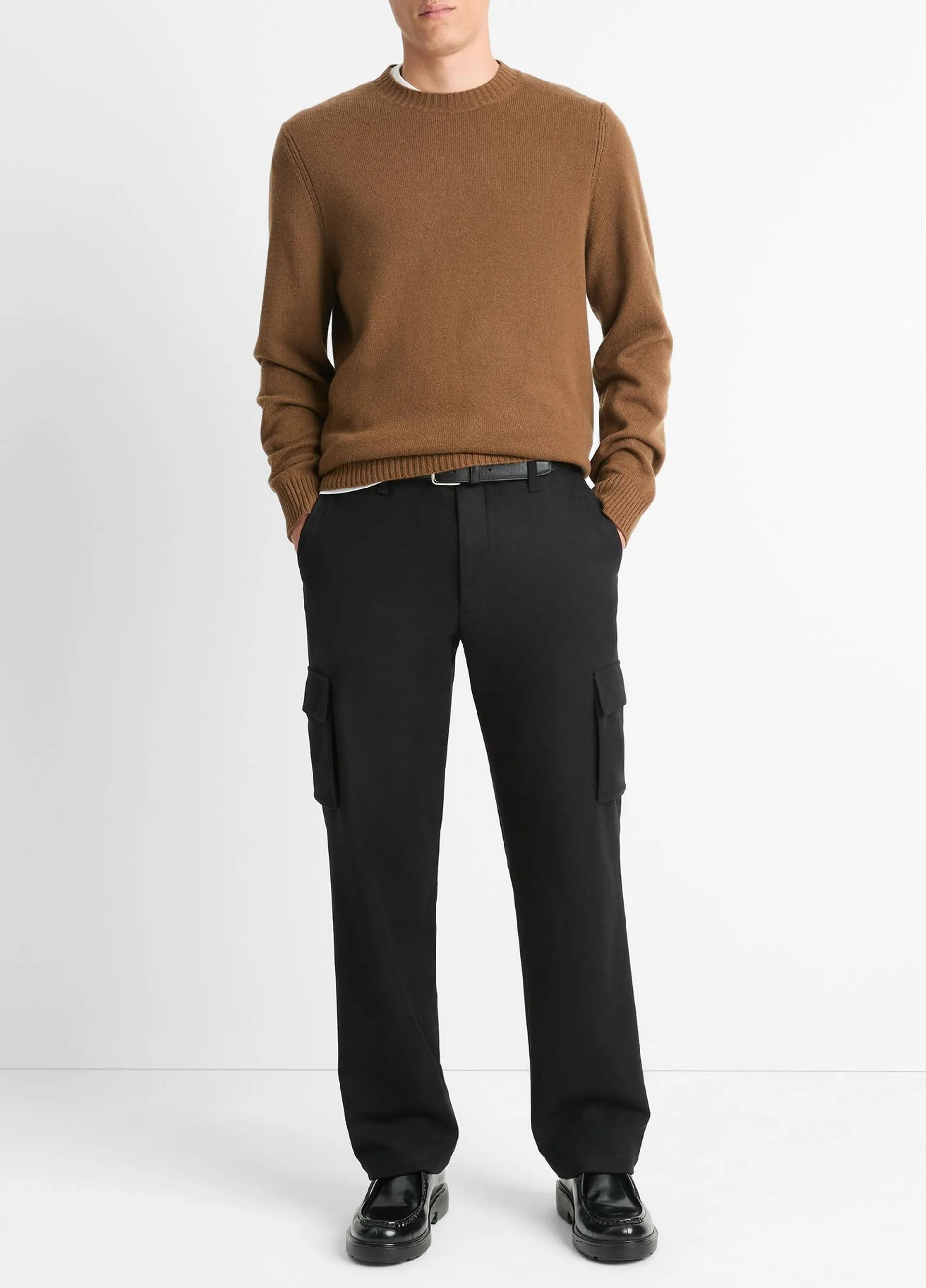 Classic Wool-Cashmere Crew Neck Sweater