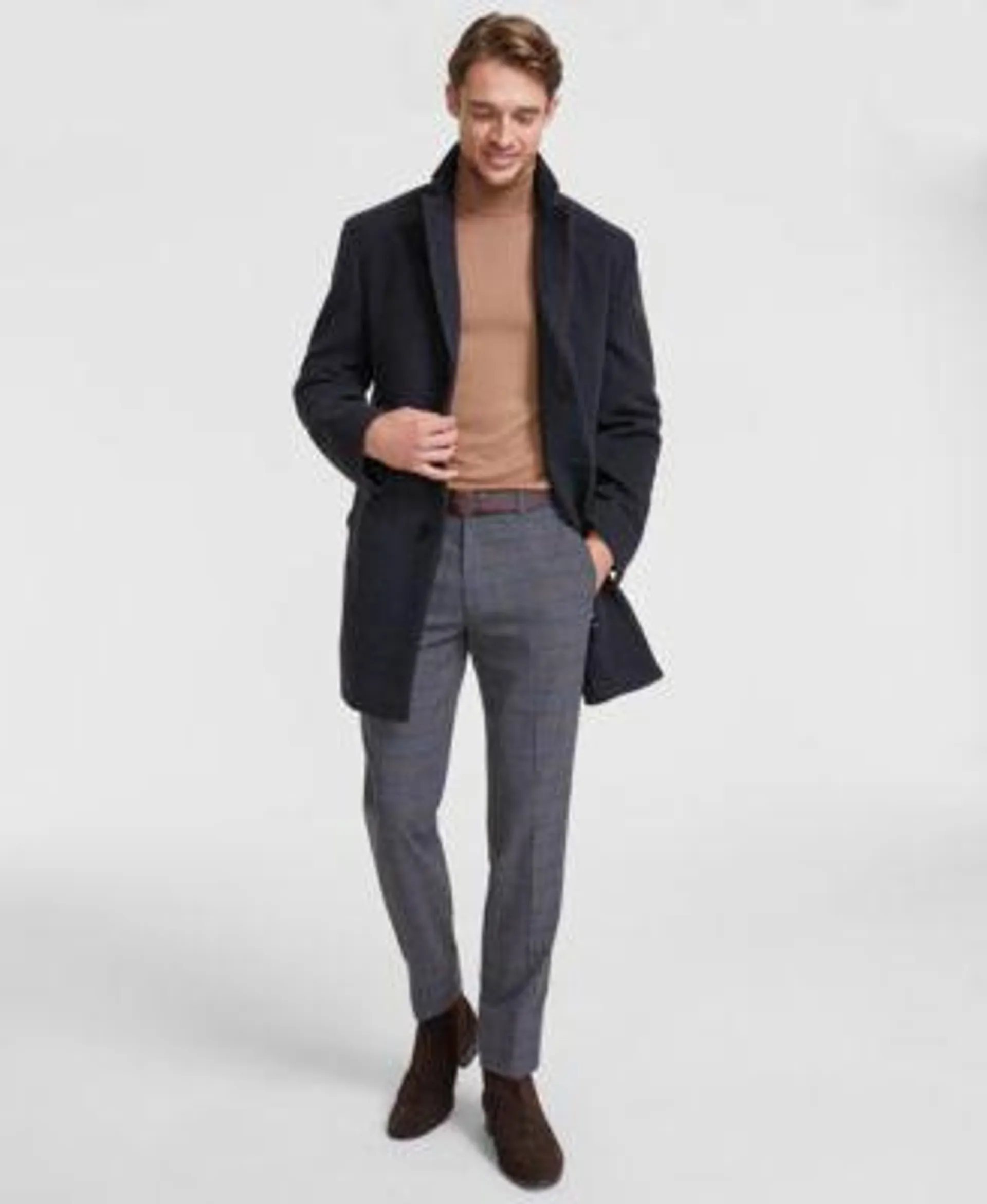 Men's Prosper Wool-Blend Slim Fit Overcoat