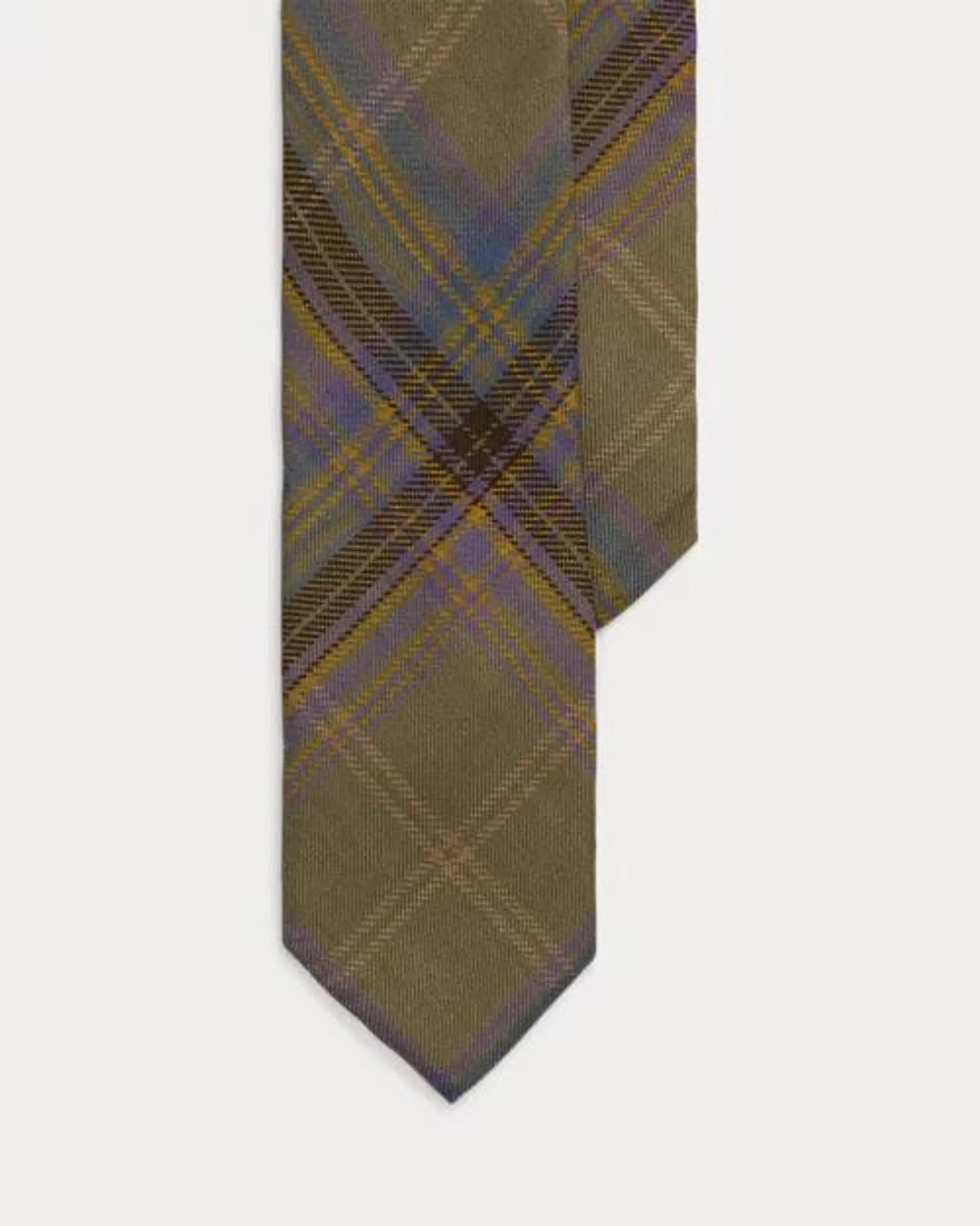 Plaid-Print Cashmere-Silk Tie