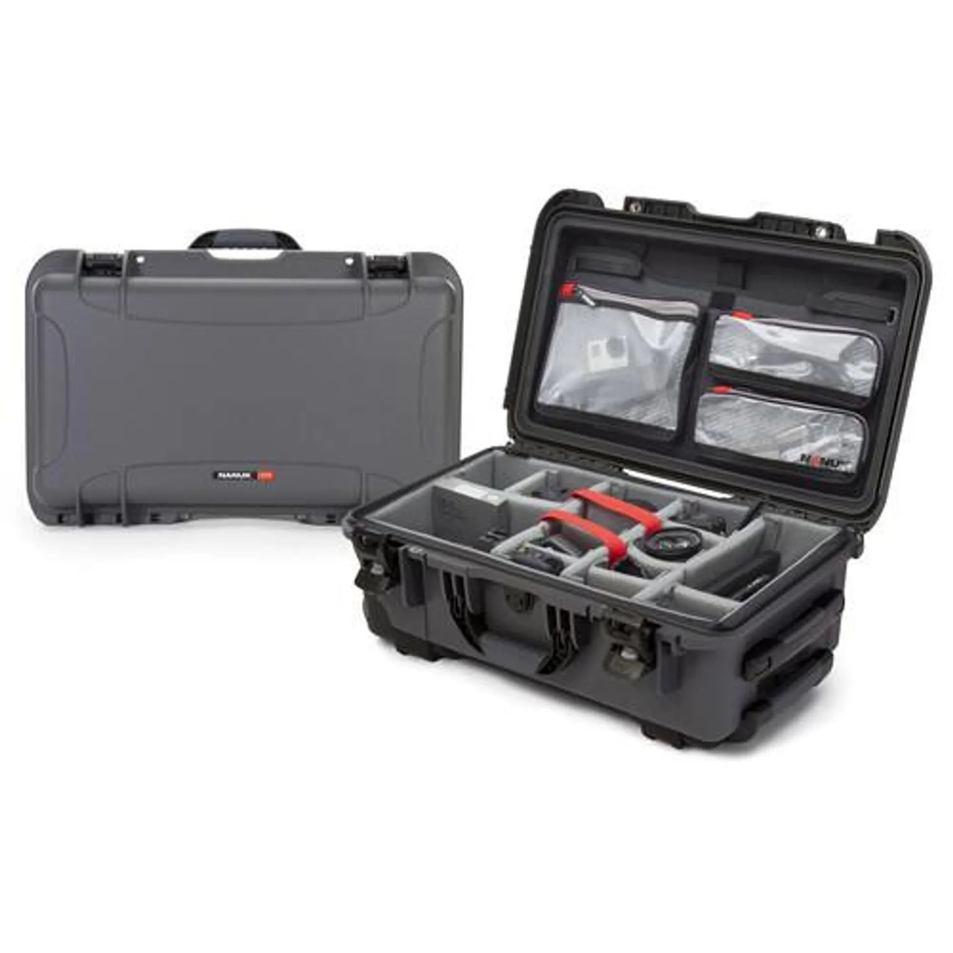 Nanuk 935 Wheeled Waterproof Hard Case Pro Photo/Video Kit with Padded Dividers & Lid Organizer (Graphite, 28.5L)