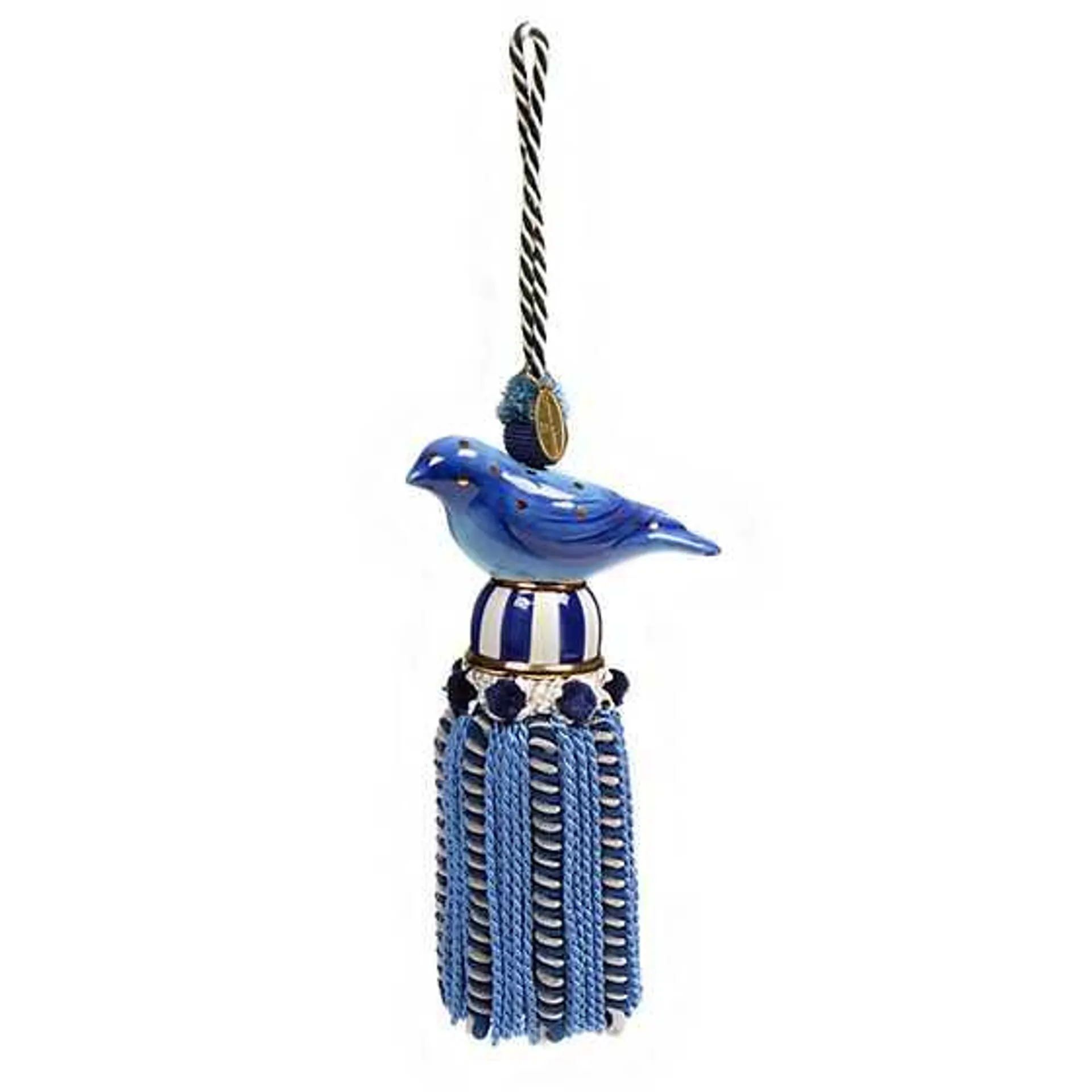 Bird Blue Ceramic Tassel