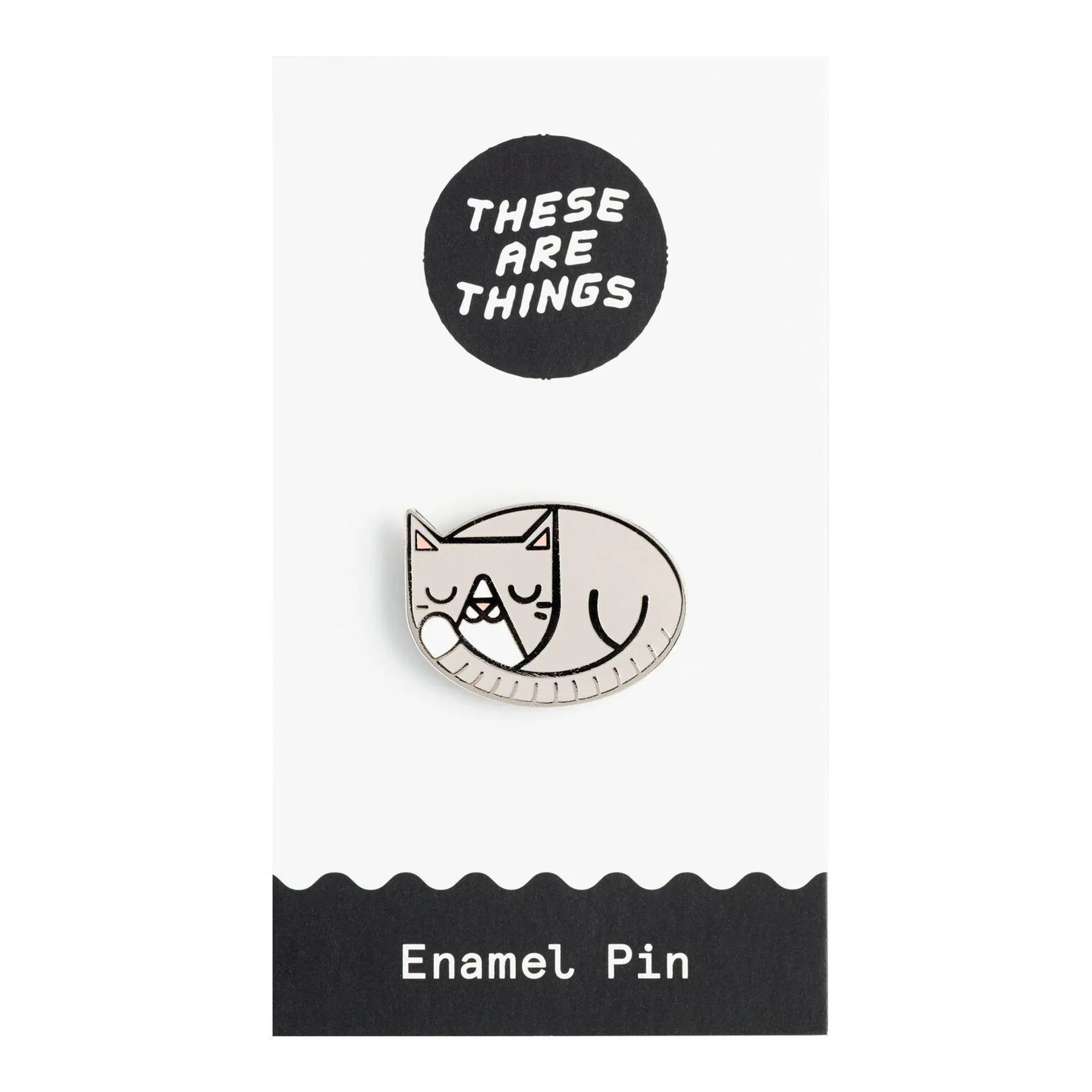 Gray Cat Enamel Pin