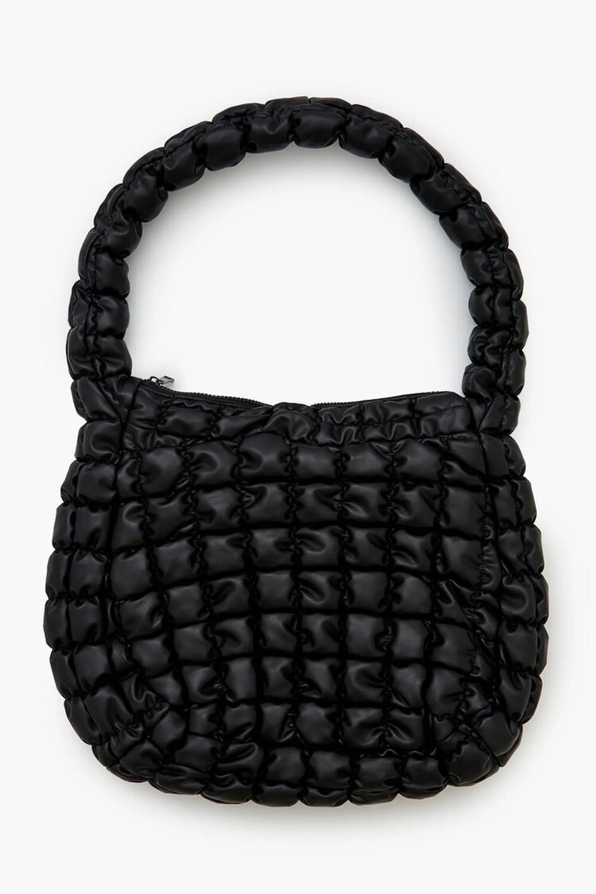 Quilted Faux Leather Tote Bag