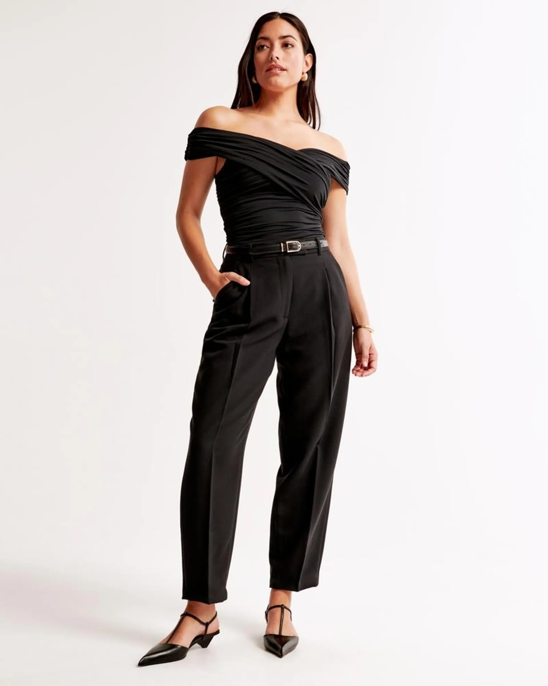 Curve Love Ankle Grazing Tapered Tailored Pant