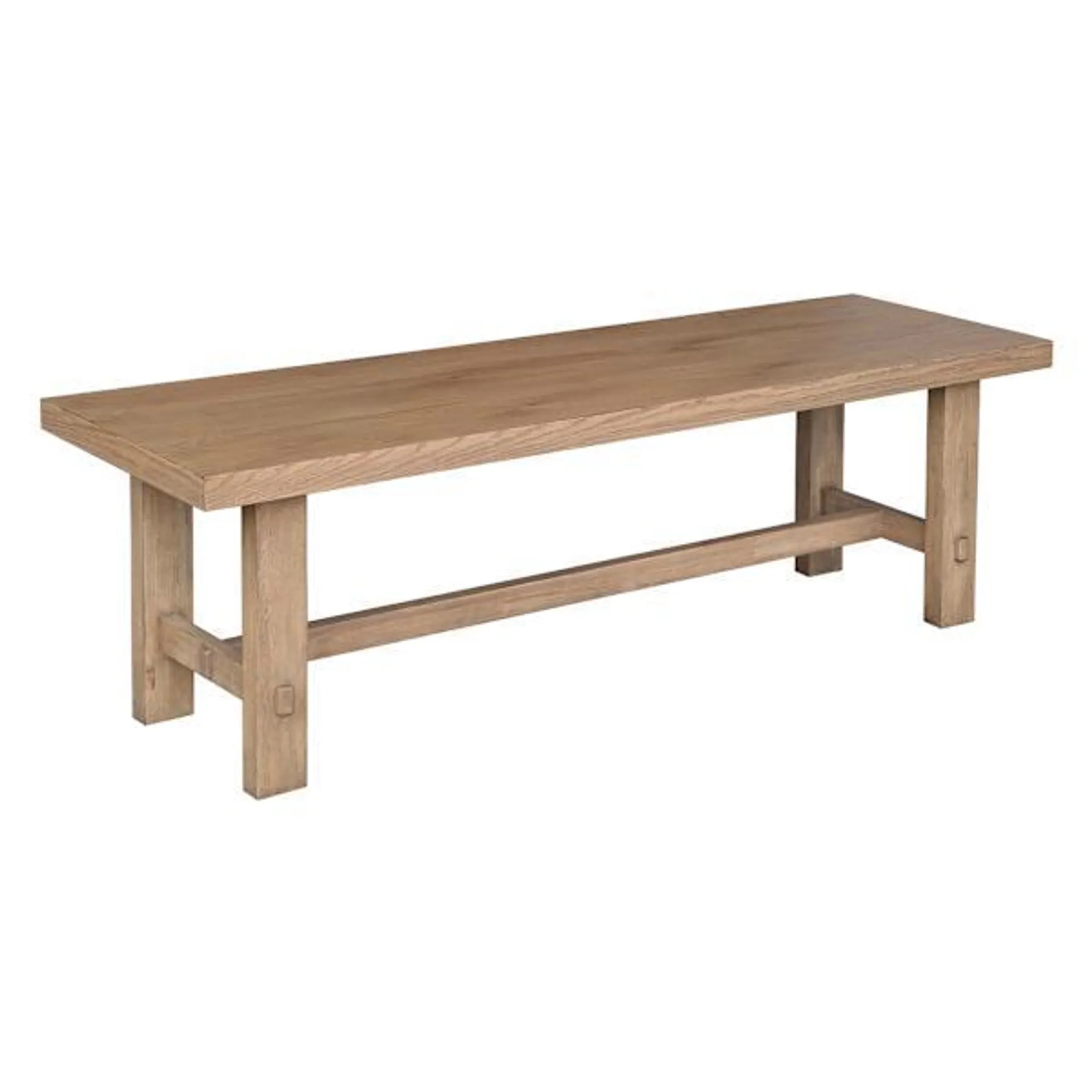 Massena Natural Wooden Dining Bench, 60"