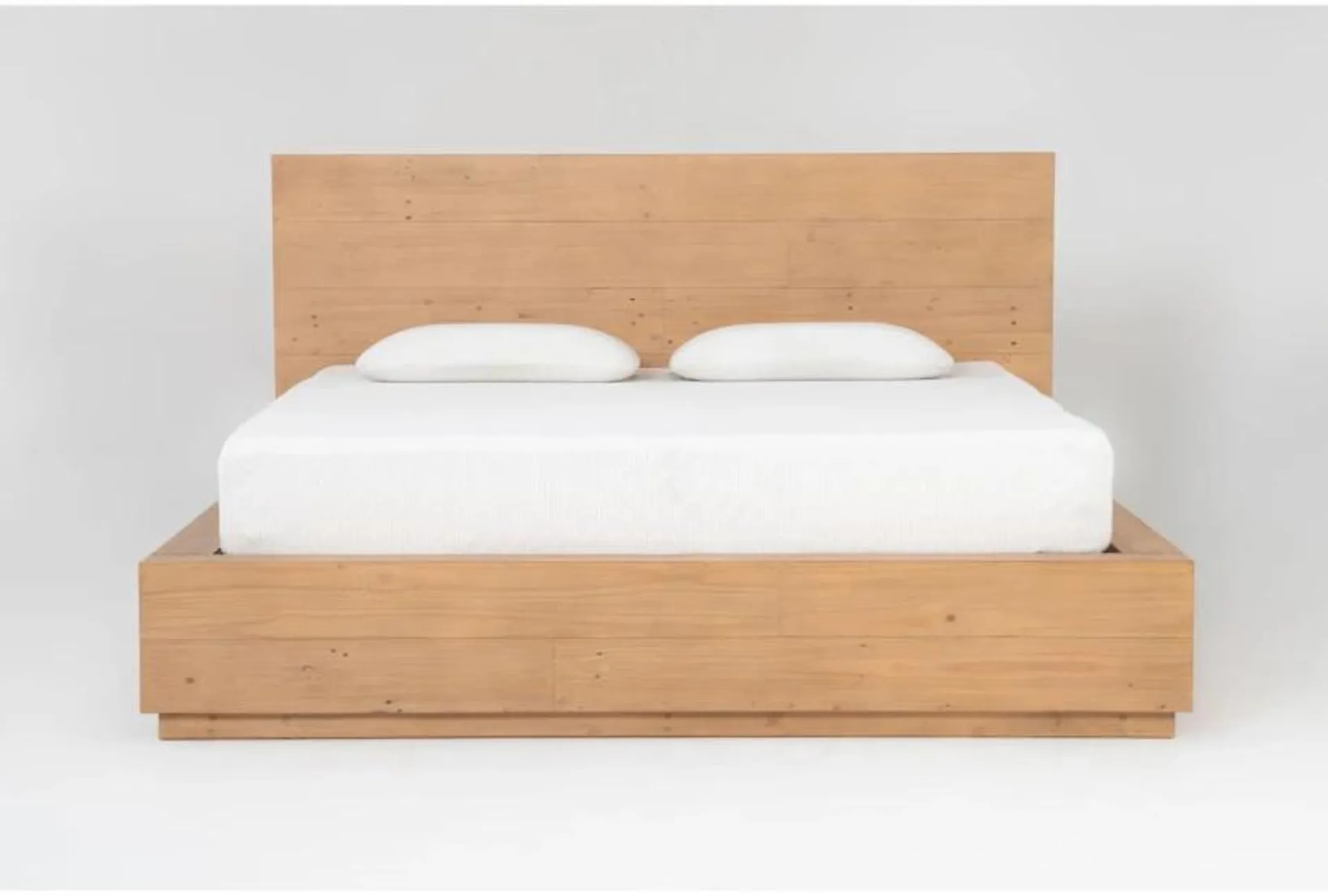 Satori Natural Reclaimed Pine Queen Wood Platform Bed With Storage