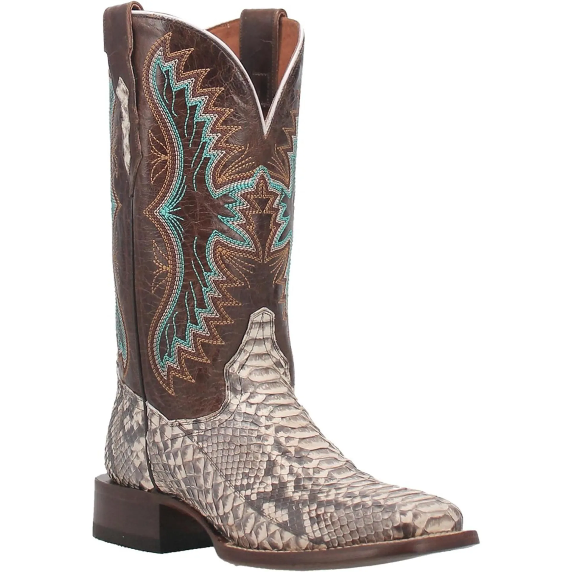 Dan Post Womens Snake Rynna Broad Square Toe Boots