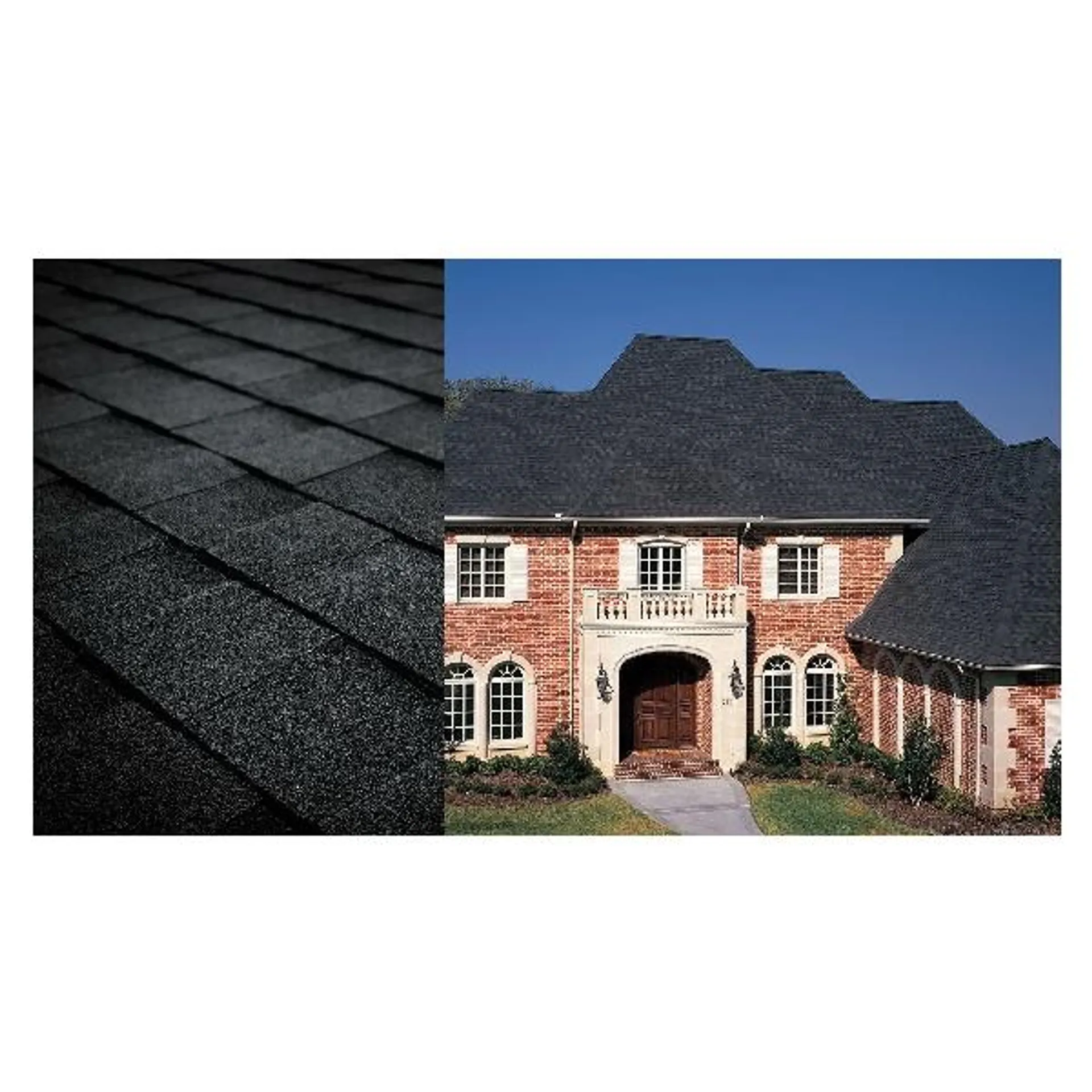 Heritage Series 080428 Shingle, 39-3/8 in L, 13-1/4 in W, Asphalt/Fiberglass, Rustic Black