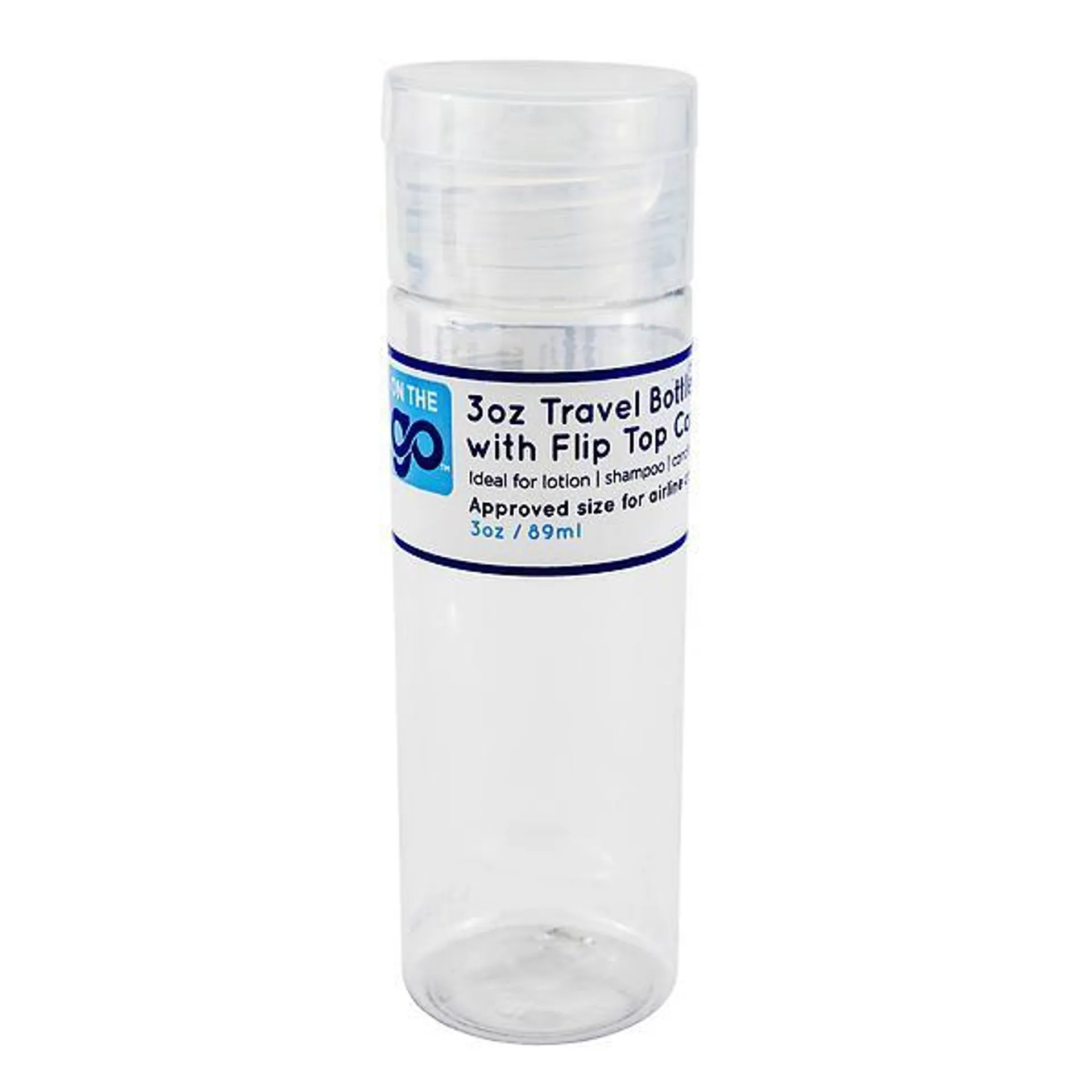 Sprayco 3 oz. Clear Flip-Top Travel Bottle