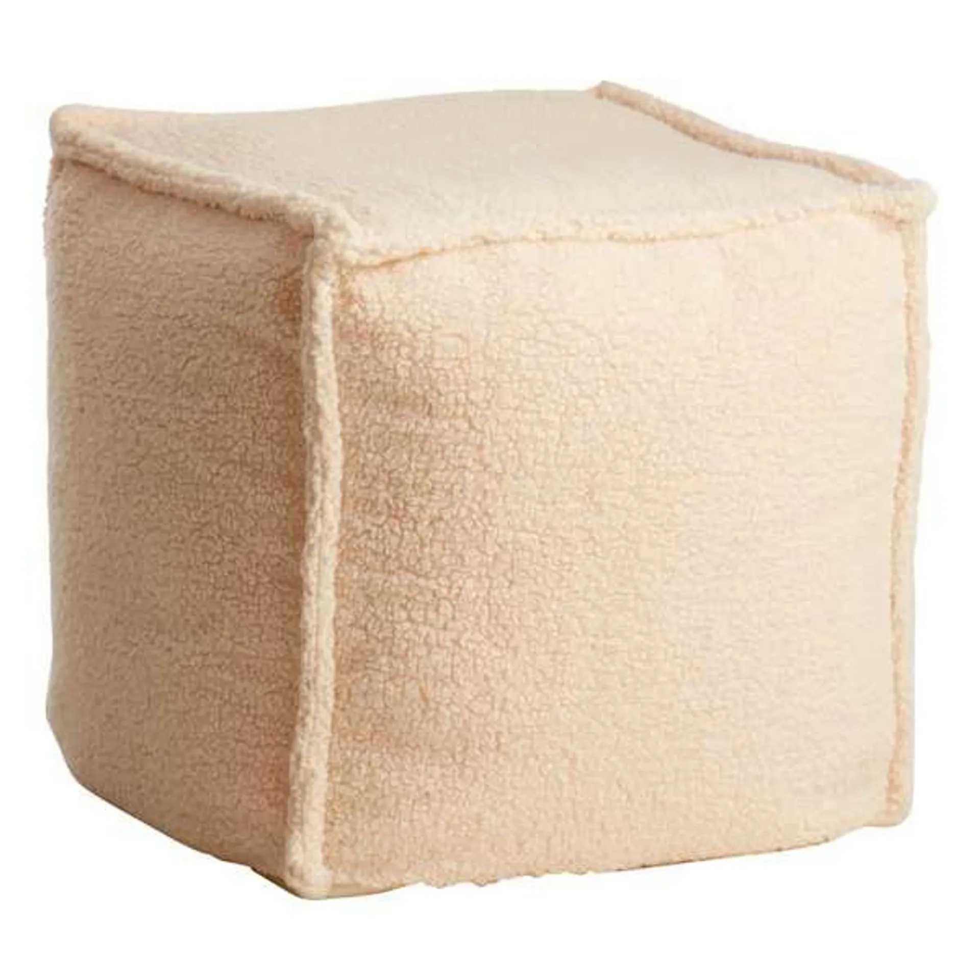 Sherpa Pouf, Cream