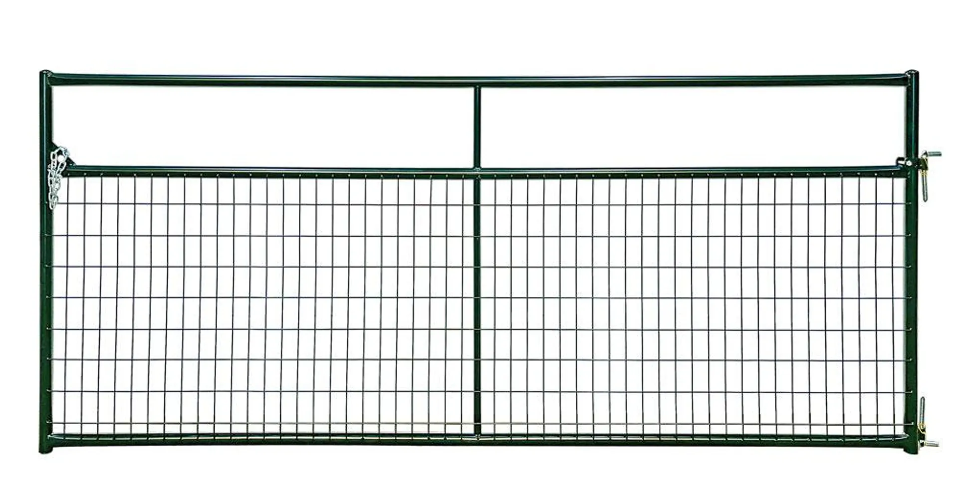 RWG12GN Wire-Filled Economy Gate, Green, 12 ft W Gate, 50-1/2 in H Gate, 20 ga Frame Tube/Channel