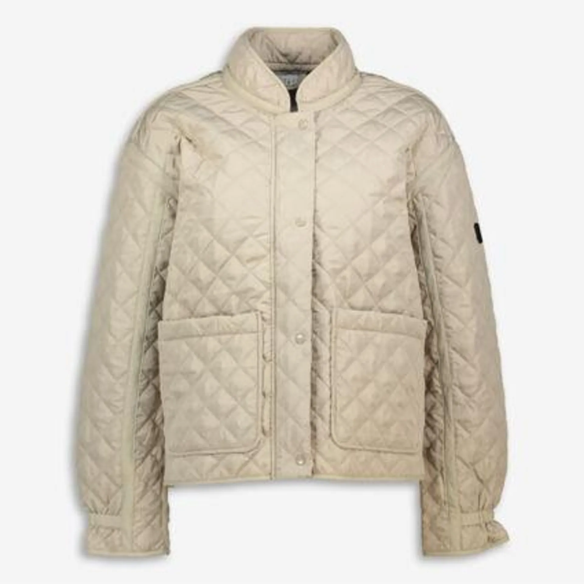 Beige Basic Padded Jacket