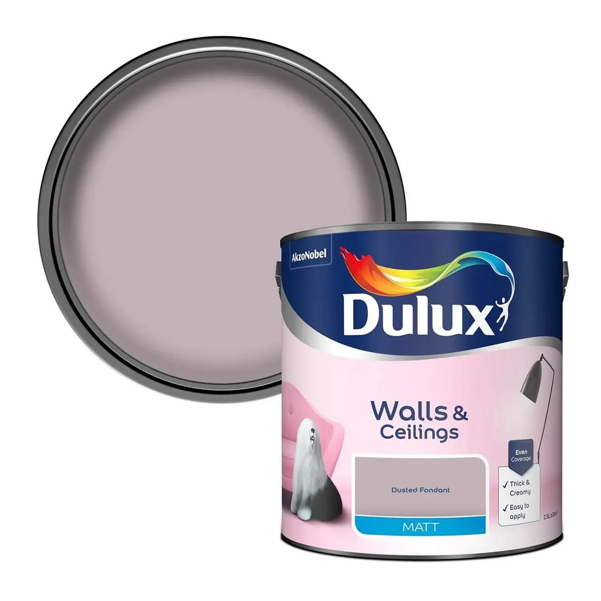 Dulux Dusted Fondant - Matt Emulsion Paint - 2.5L