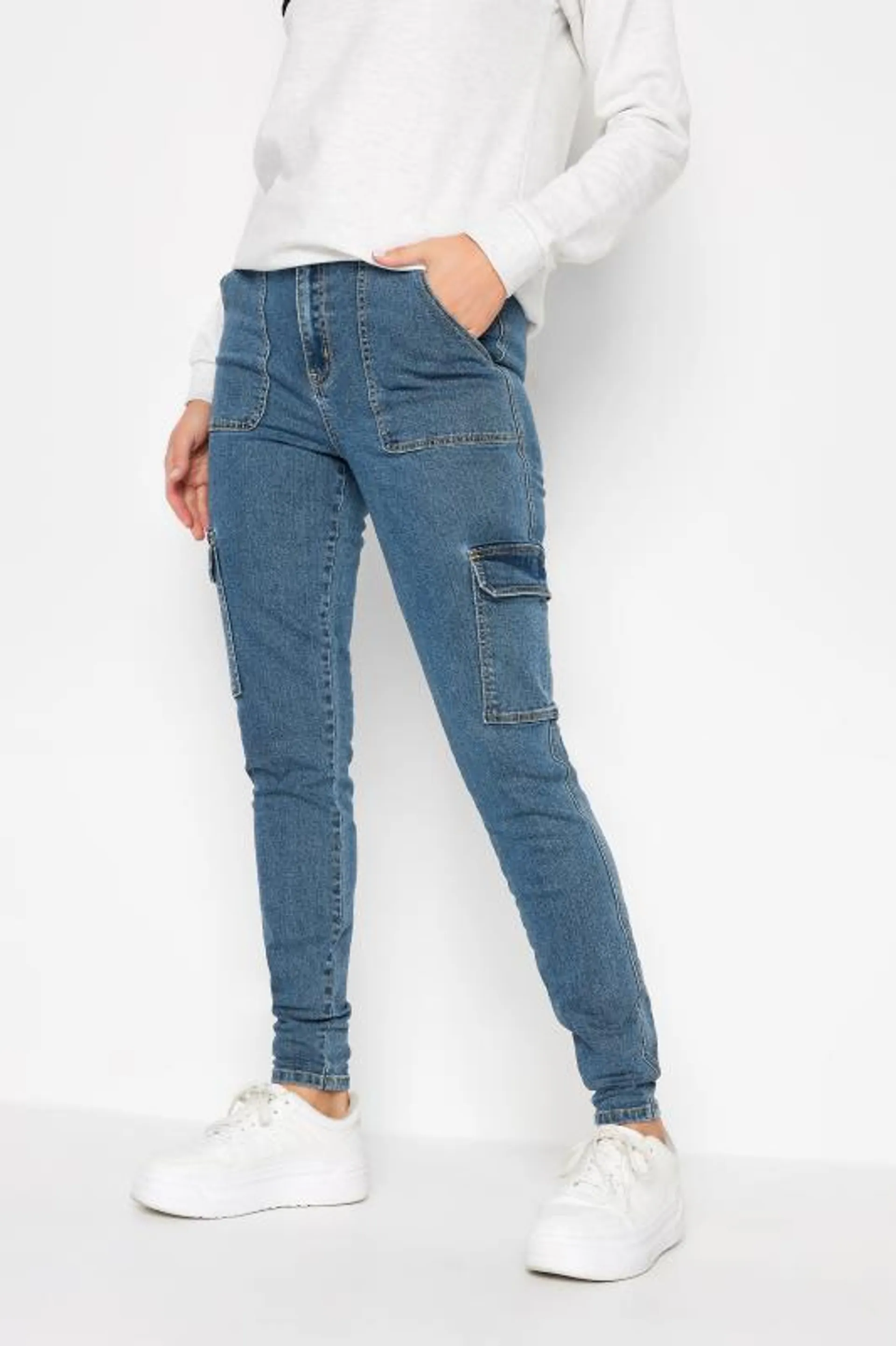 LTS Tall Blue Cargo Skinny Jeans