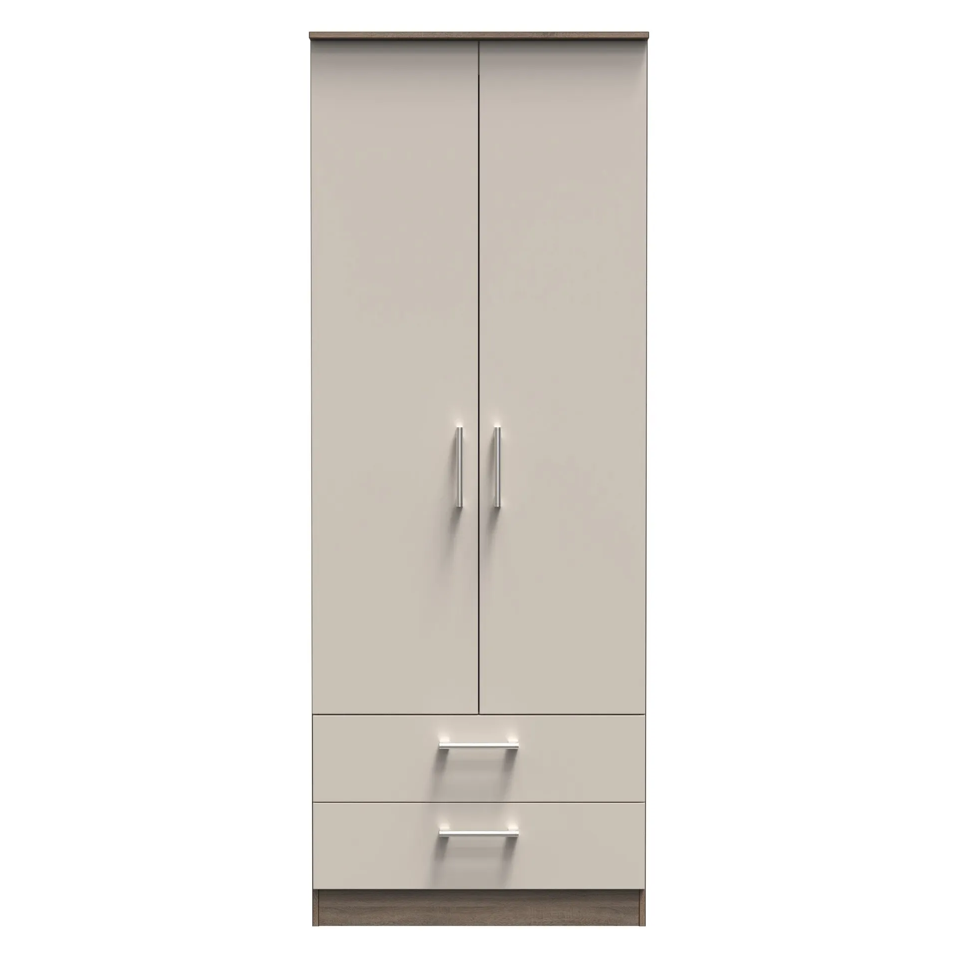 Stamford Ready Assembled Wardrobe with 2 Doors and 2 Drawers - Kashmir Matt / Darkolino