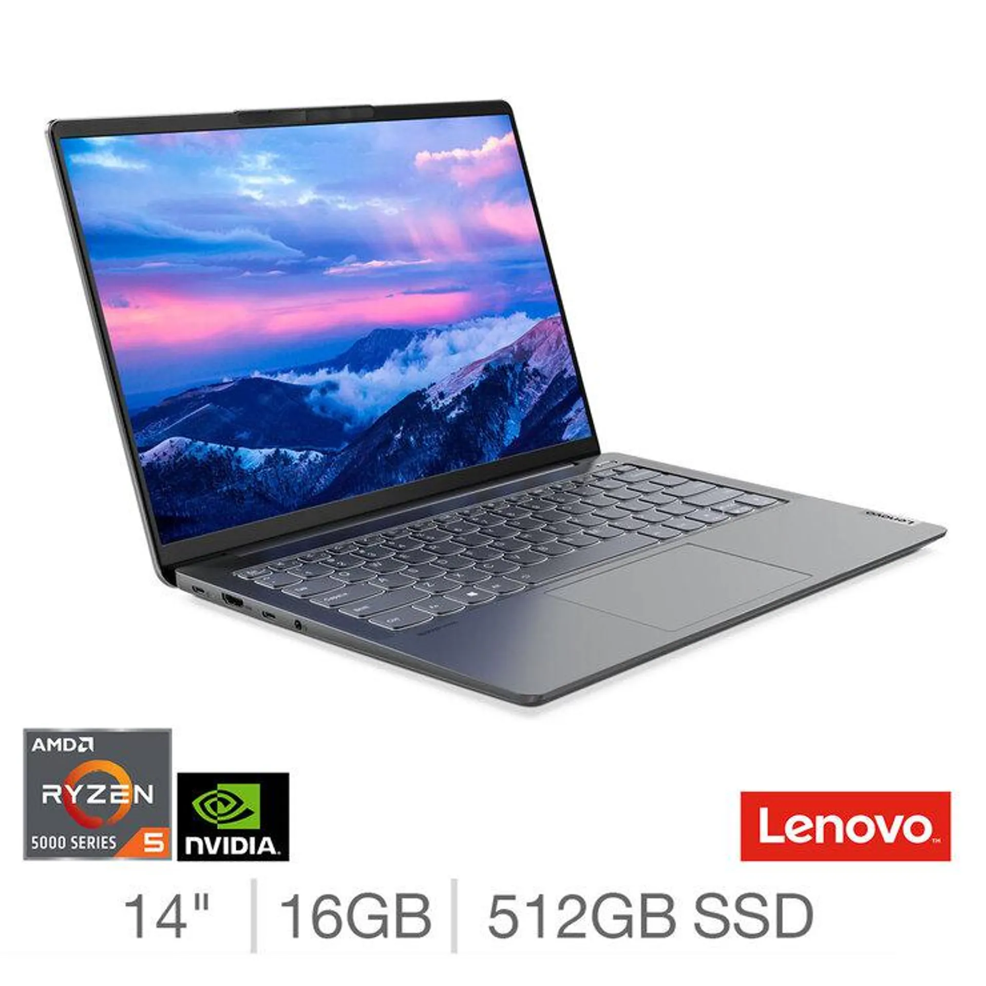 Lenovo IdeaPad 5 Pro, AMD Ryzen 5, 16GB RAM, 512GB SSD, NVIDIA GeForce MX450, 14 Inch Laptop, 82L700LUUK