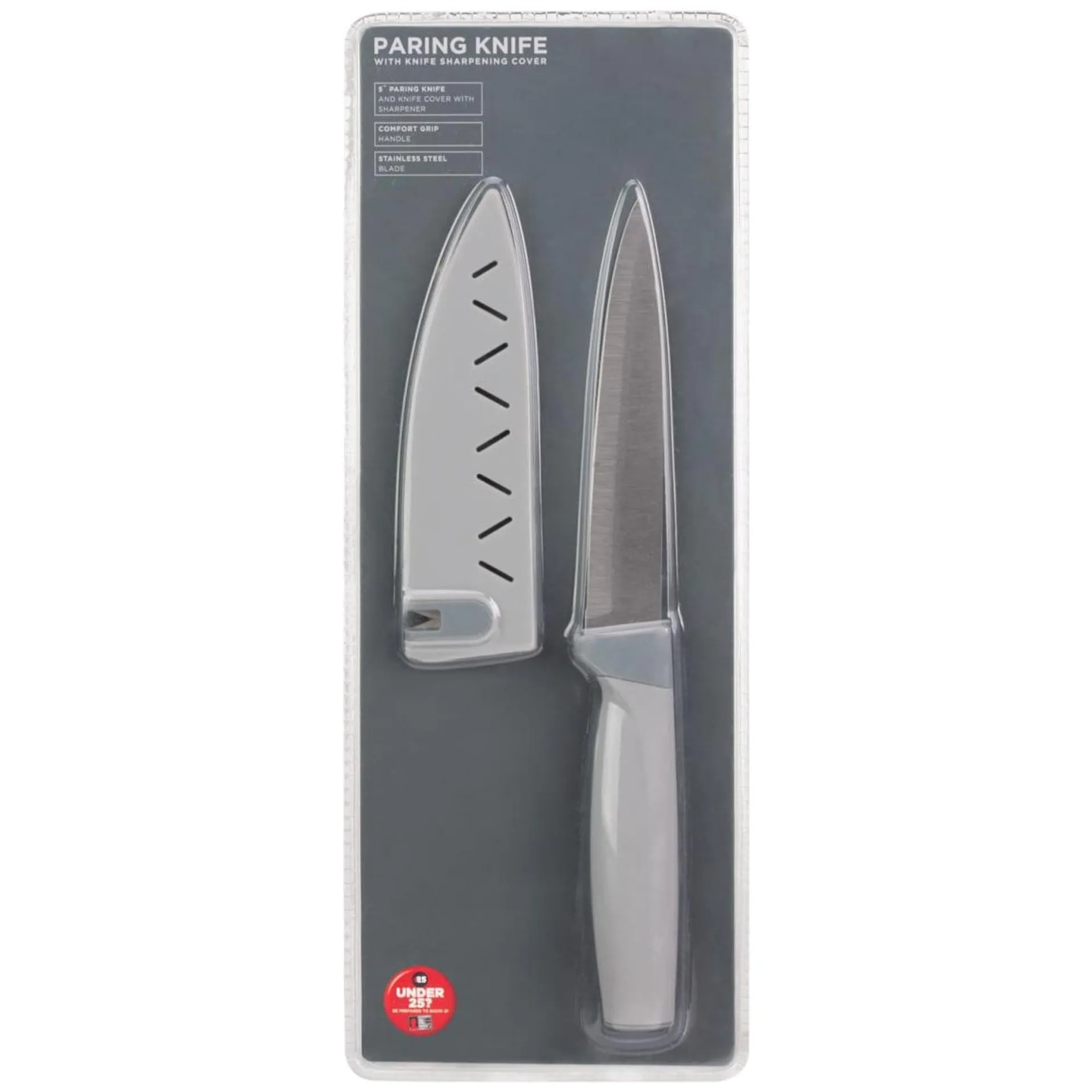 Paring Knife With Sharpening Cover