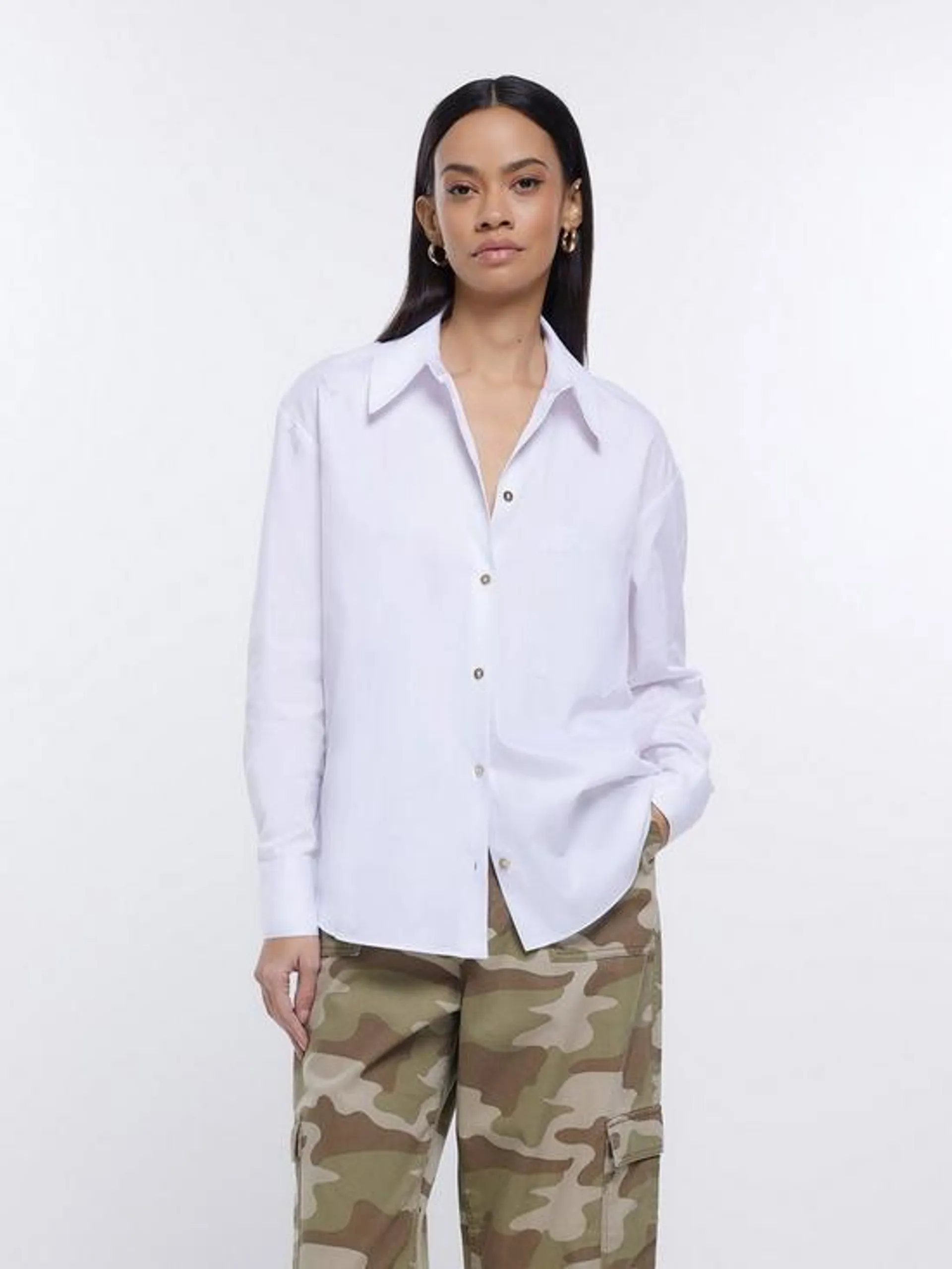 Poplin Boyfriend Shirt - White