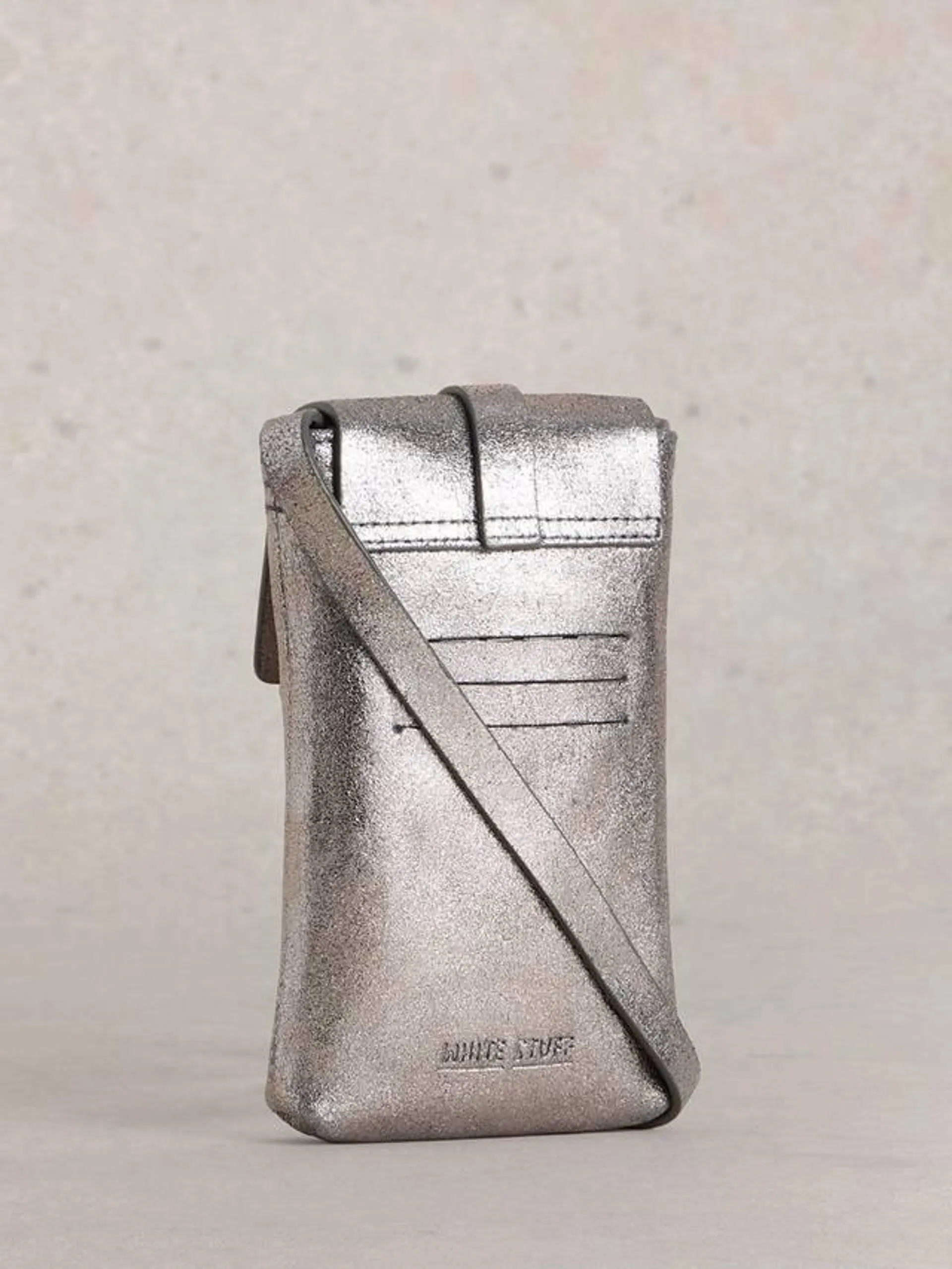 Clara Metallic Leather Phone Bag