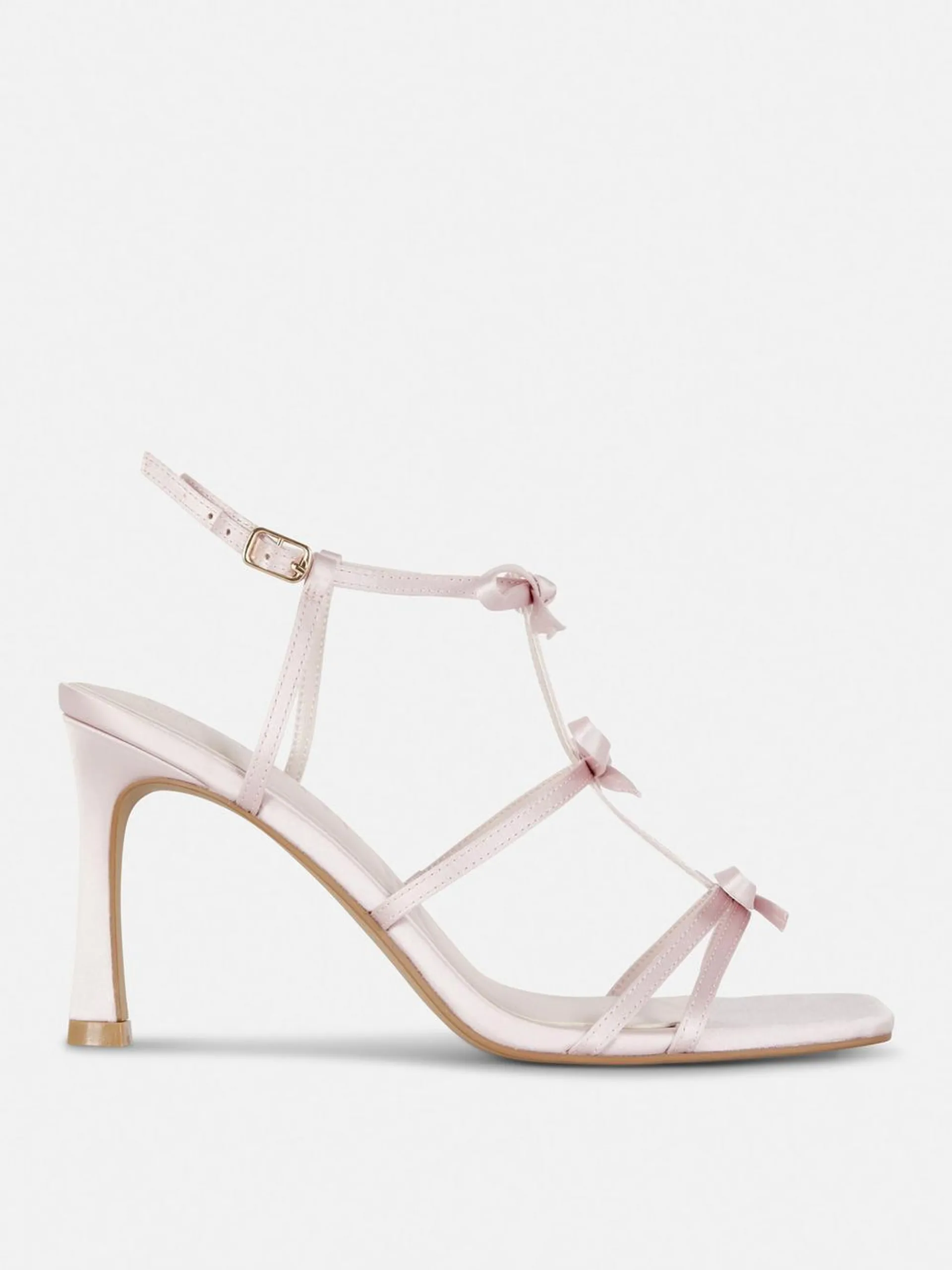 Bow Strappy Heeled Sandals