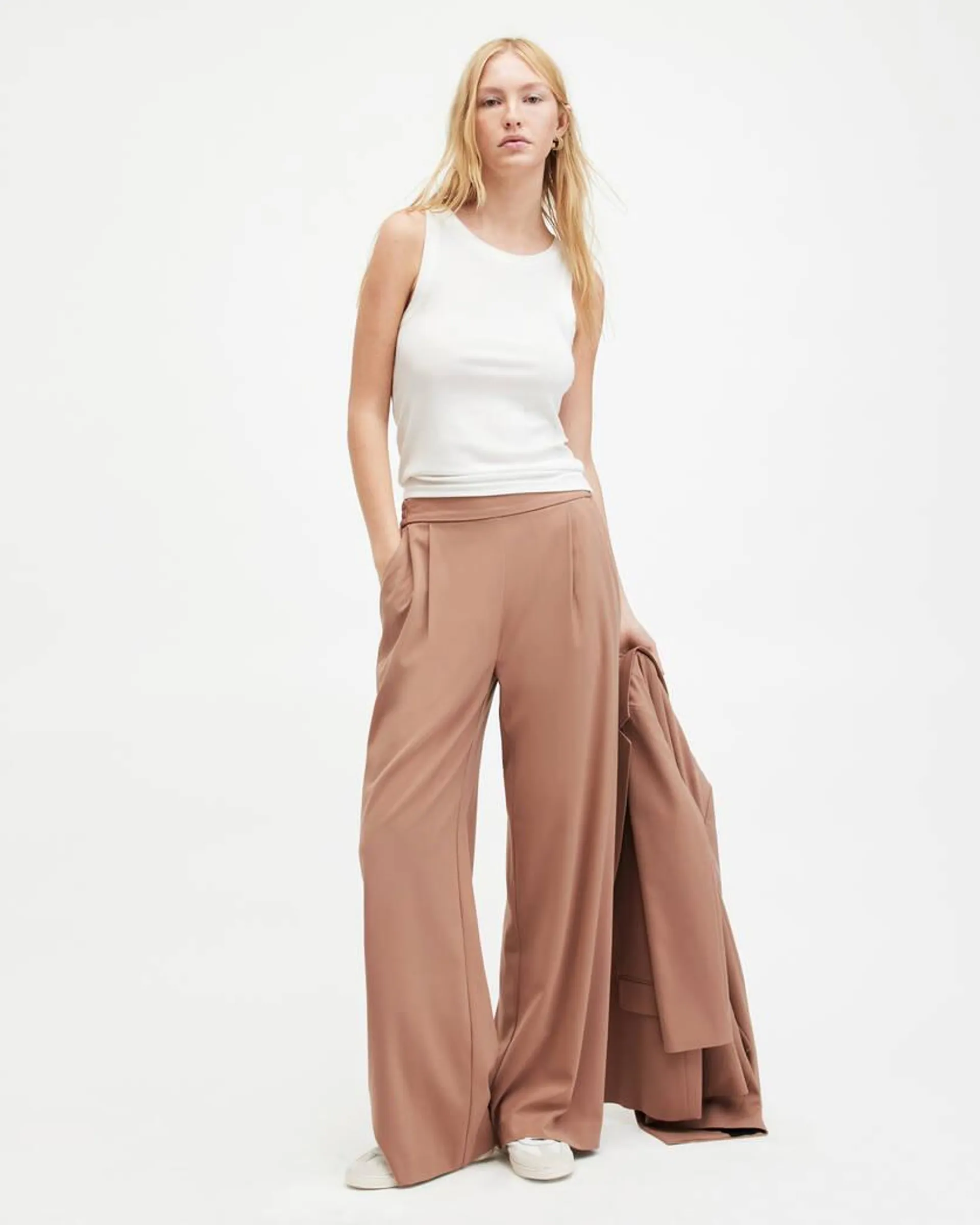 Aleida Lightweight Wide Leg Trousers