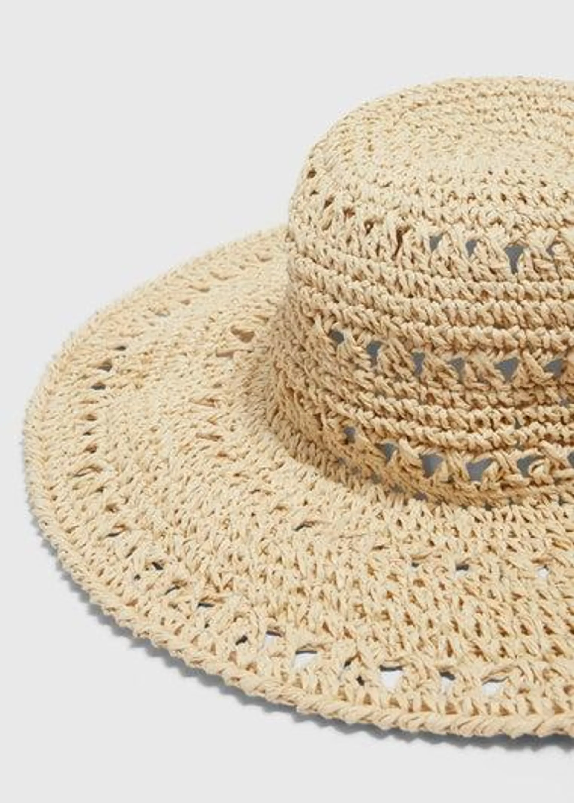 Beige Macramé Hat