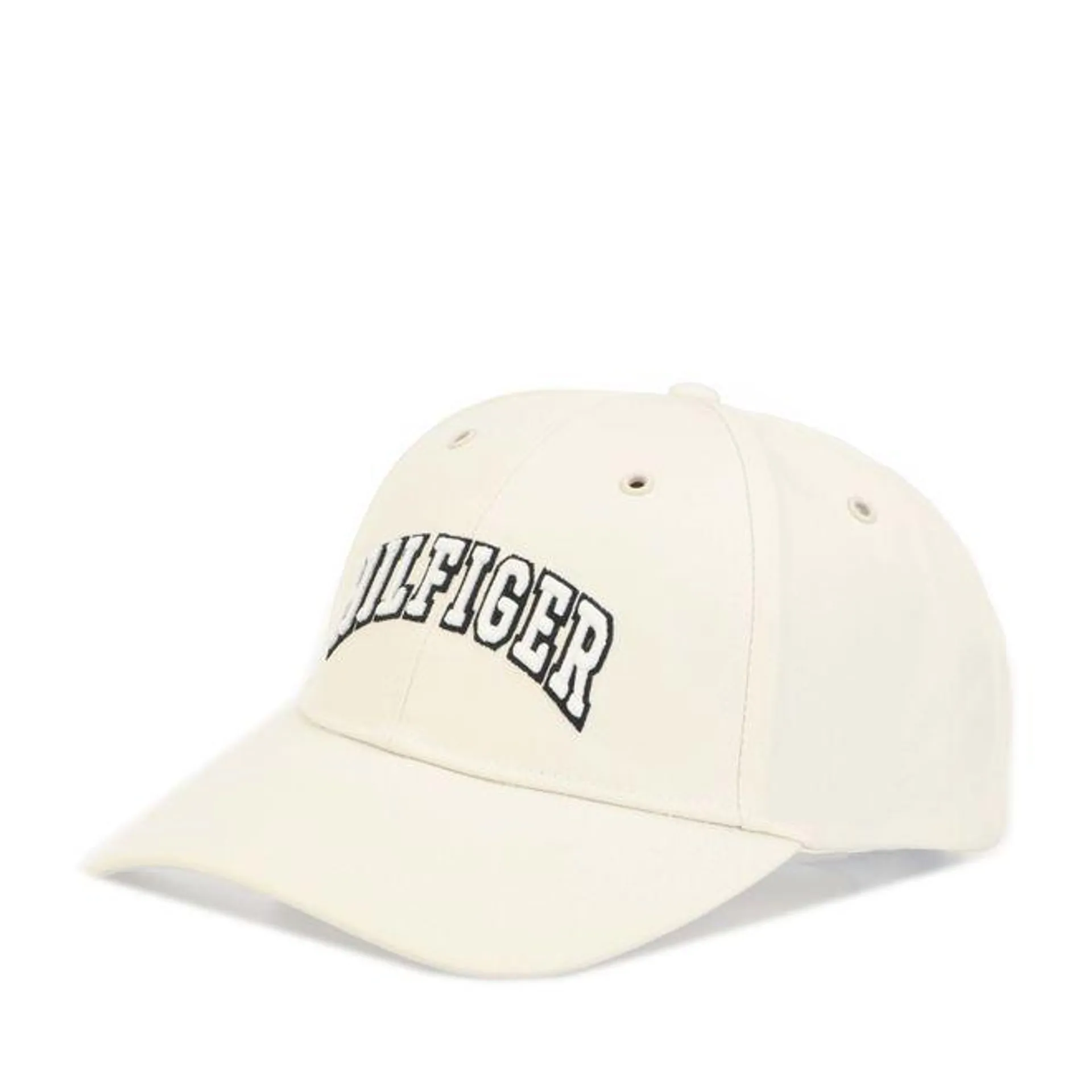 Tommy Hilfiger Mens Tonal Logo Embroidery Cap in Ivory