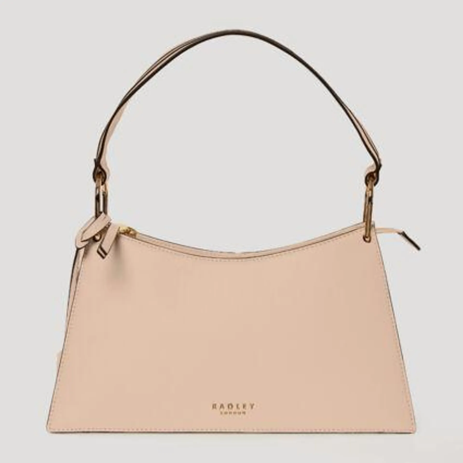 Pale Pink Leather Shoulder Bag