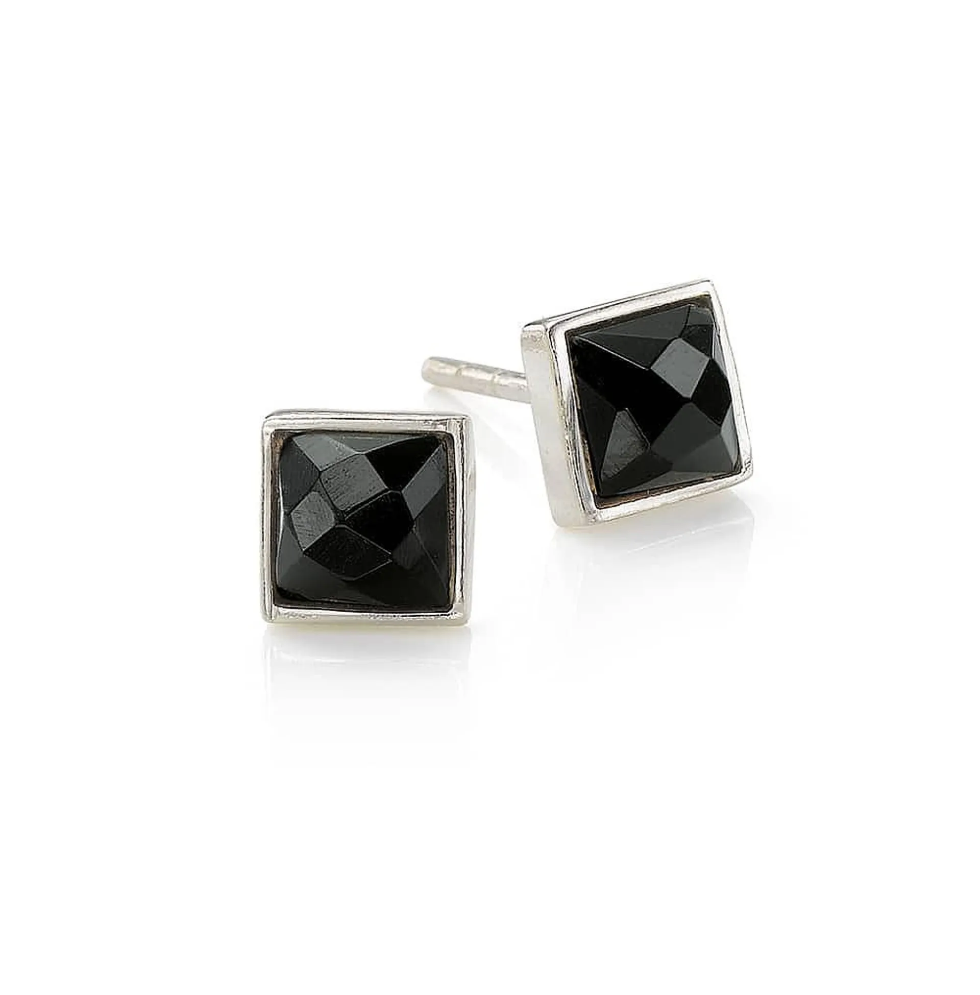 Simply Square Black Onyx Stud Earrings