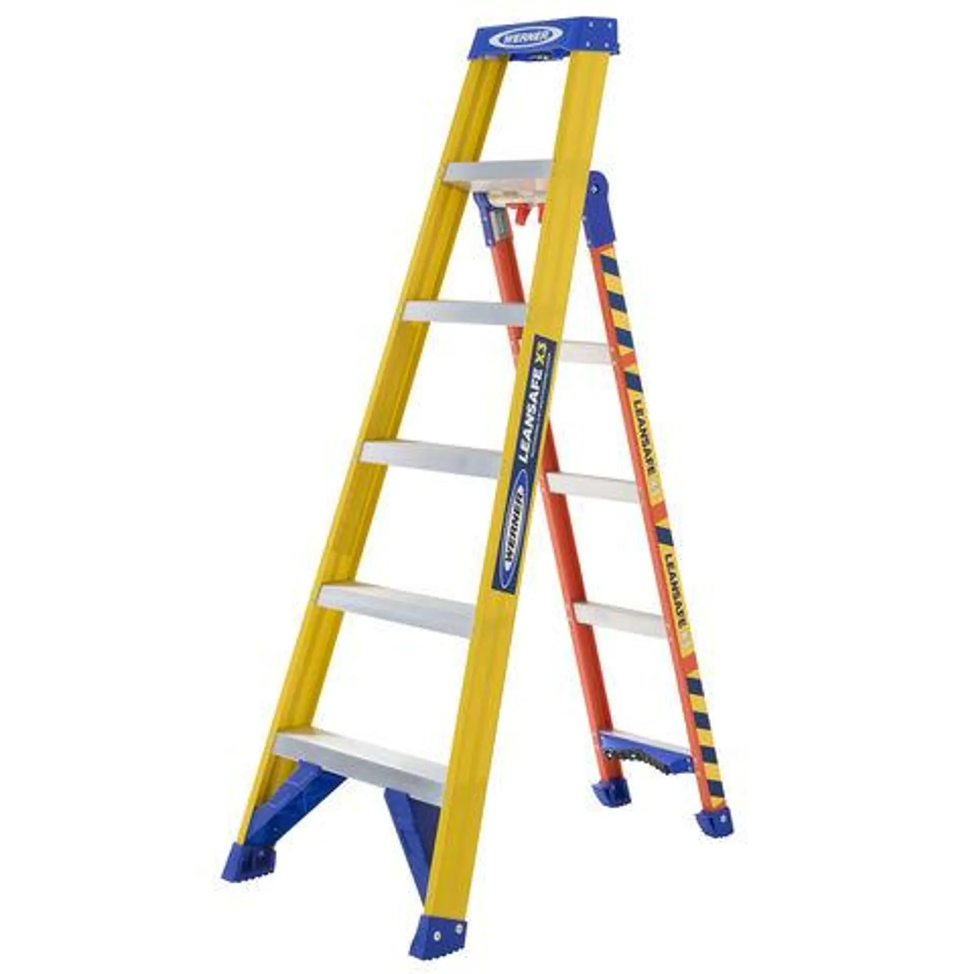 WERNER 75071 LEANSAFE X3 Fibreglass Multi-Purpose Ladder