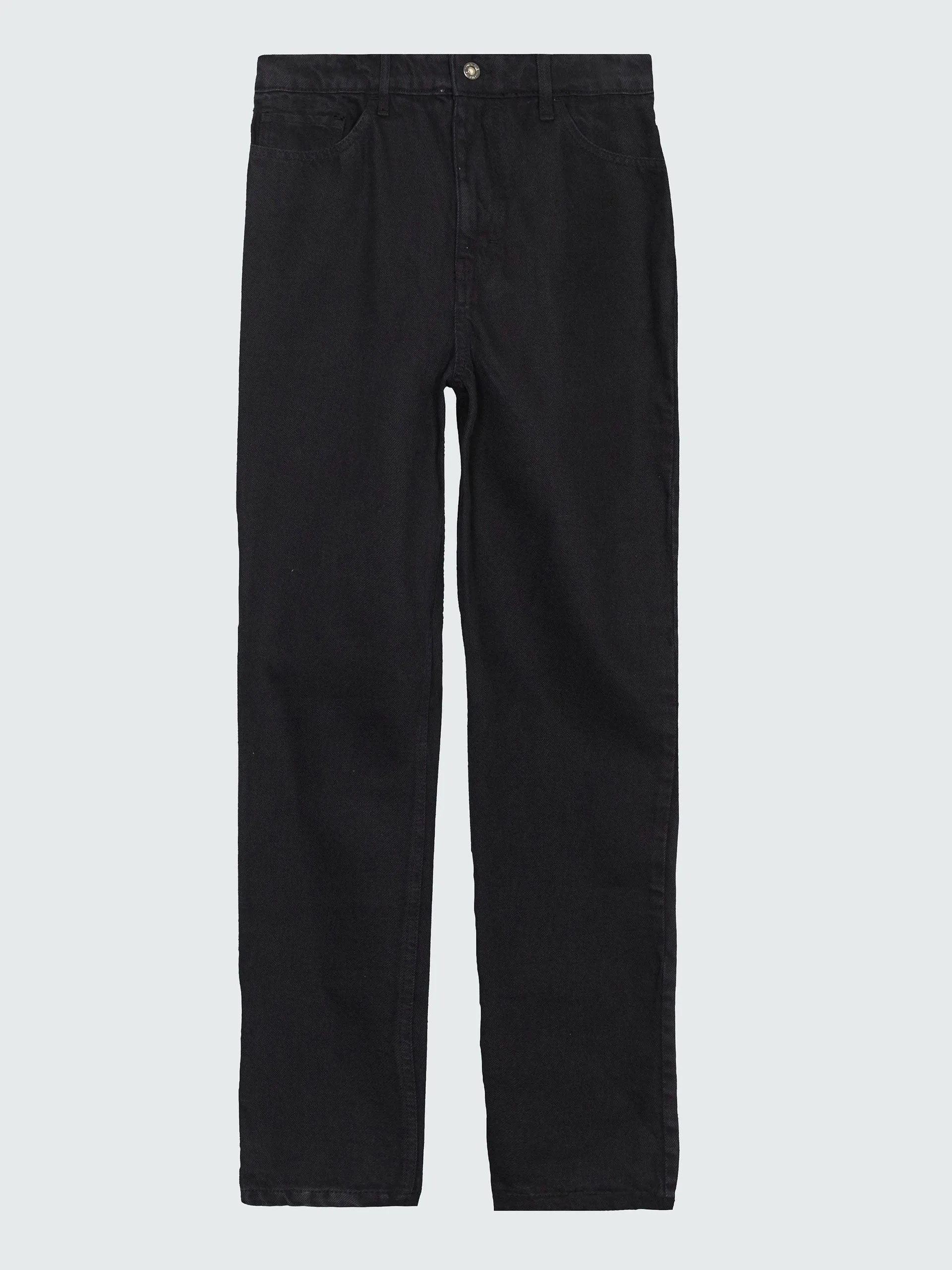 Organic cotton twill 5-pocket jeans in black