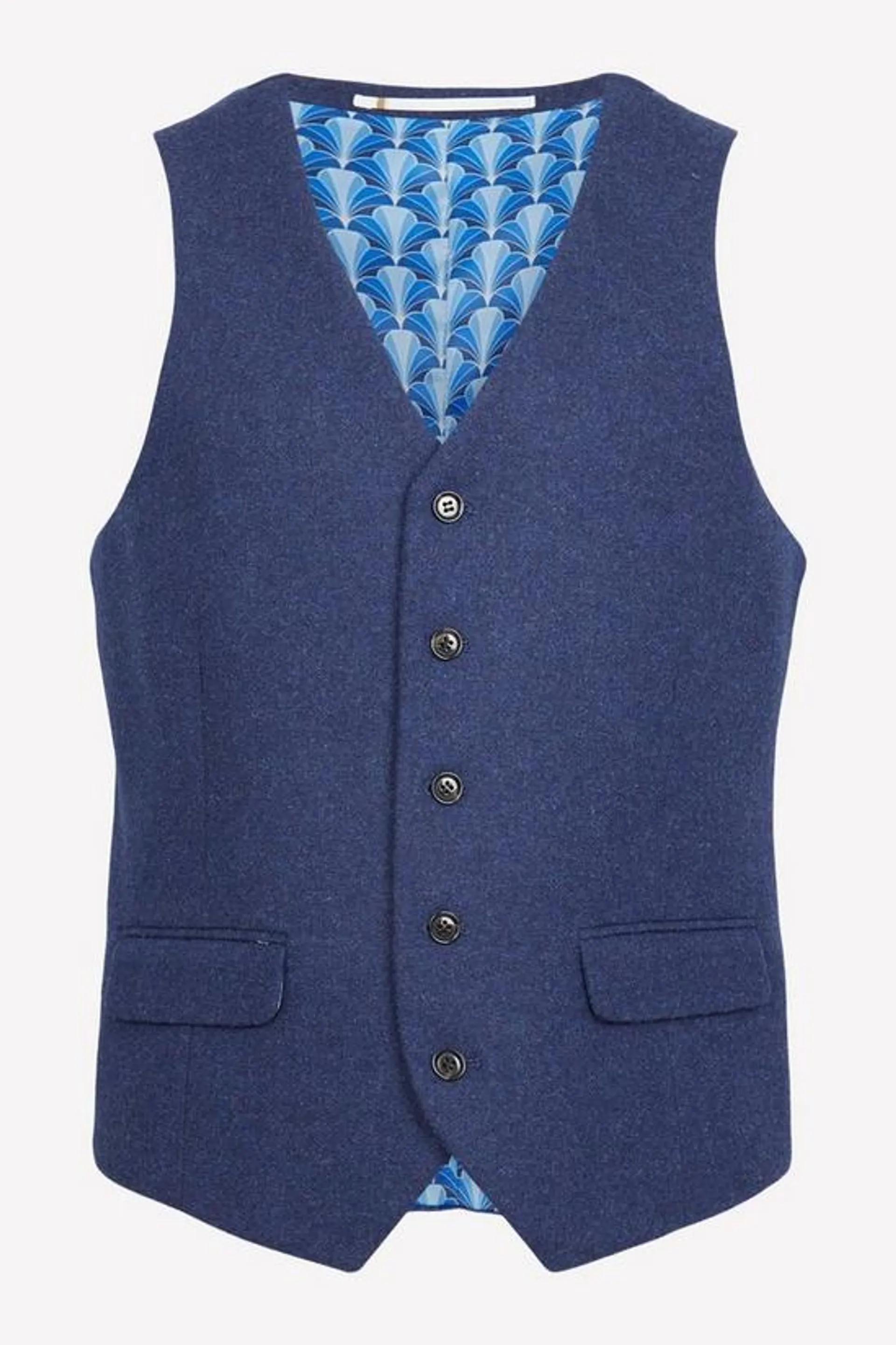 Navy Tweed Waistcoat