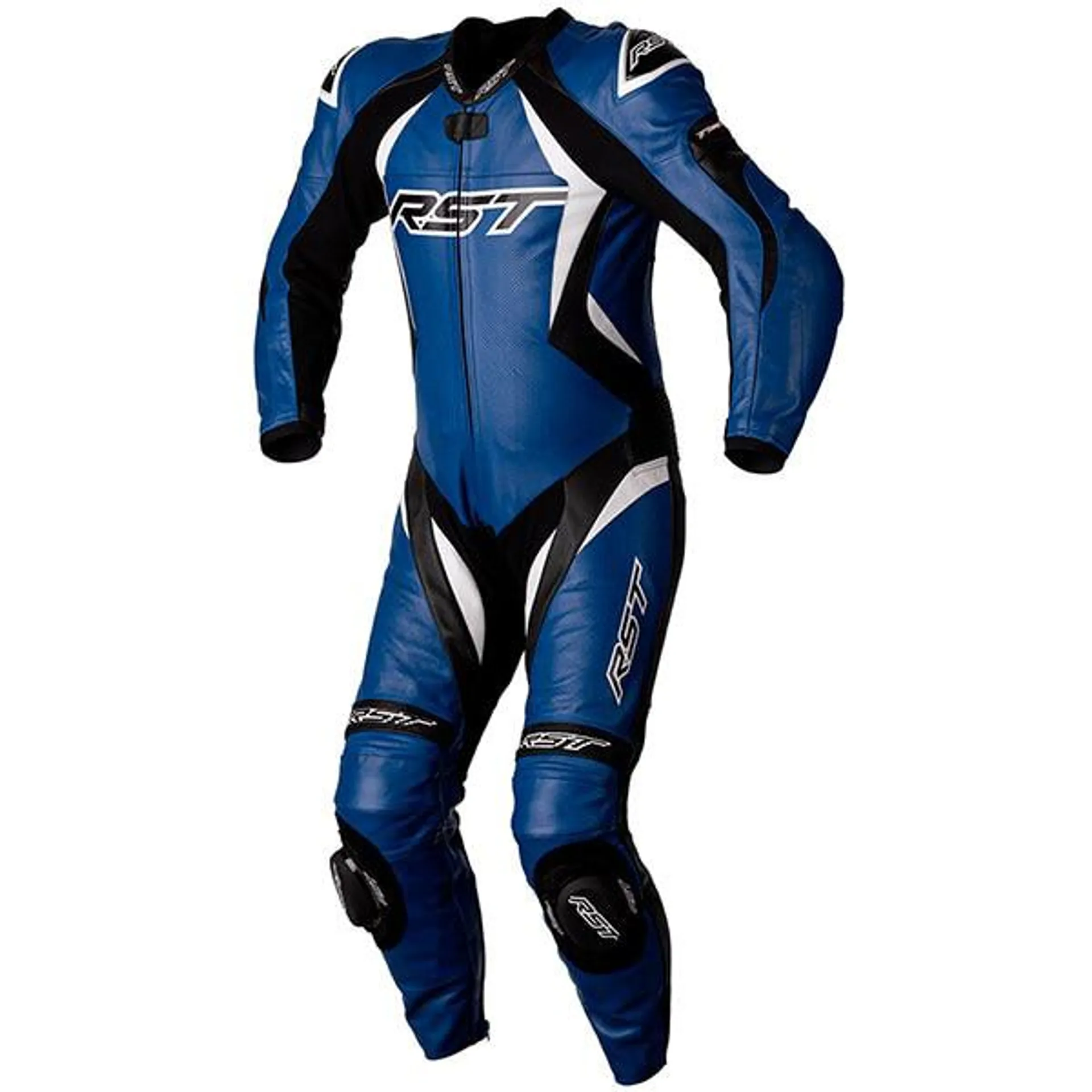 RST Tractech Evo 4 CE One Piece Leather Suit - Blue / Black / White