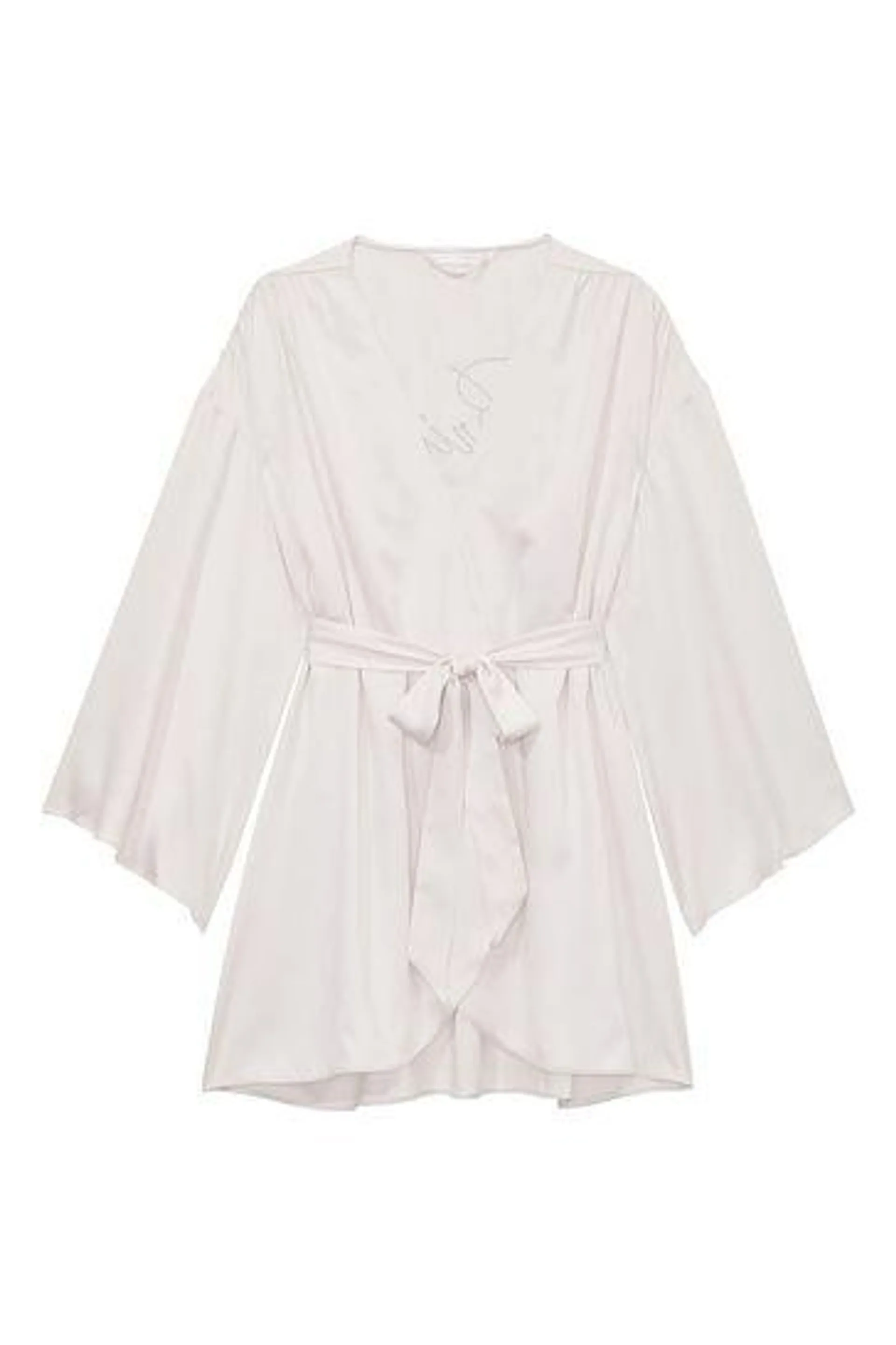 Satin Bridal Embellished Dressing Gown