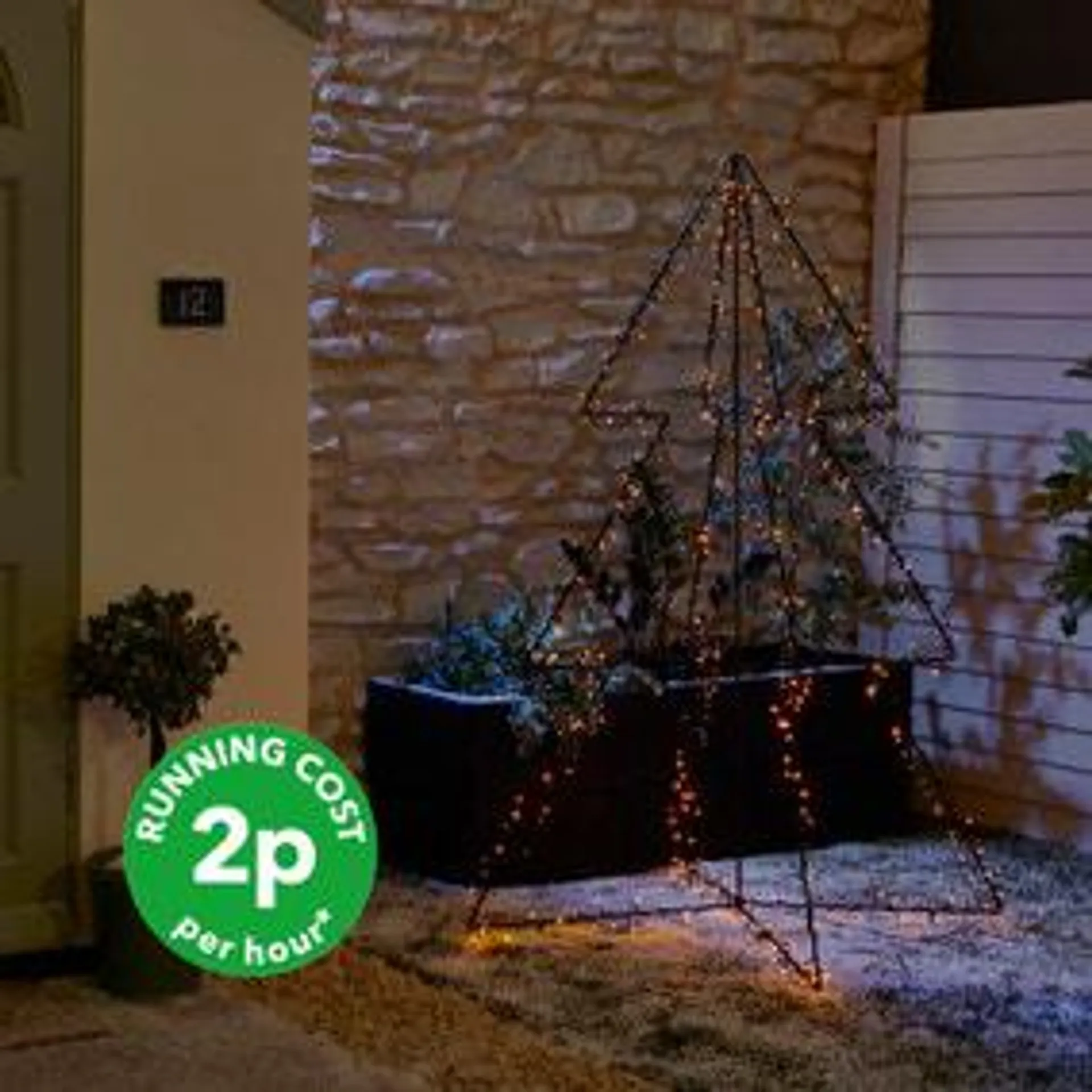 Large Metal Light Up Christmas Tree