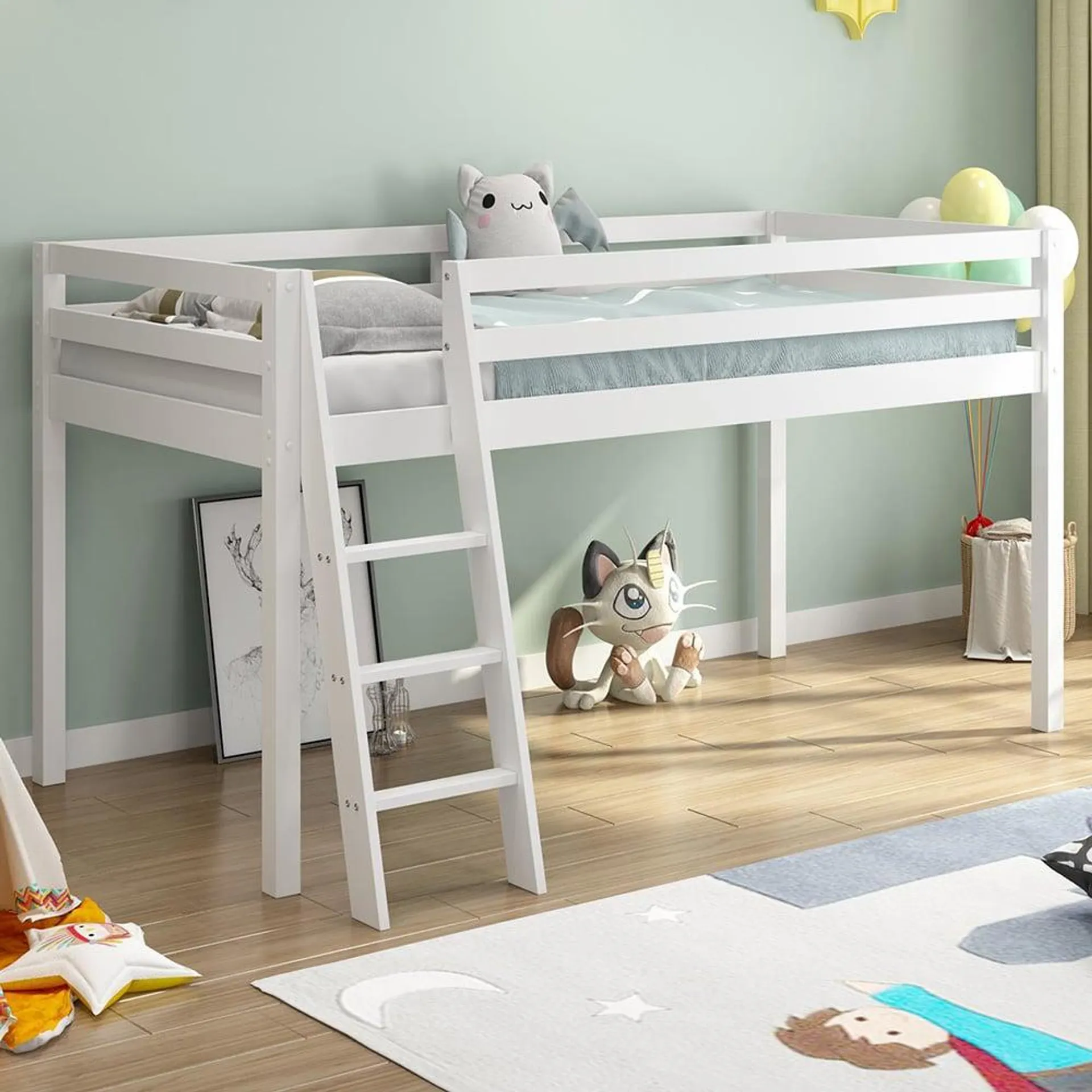 Portland White Wooden Mid Sleeper