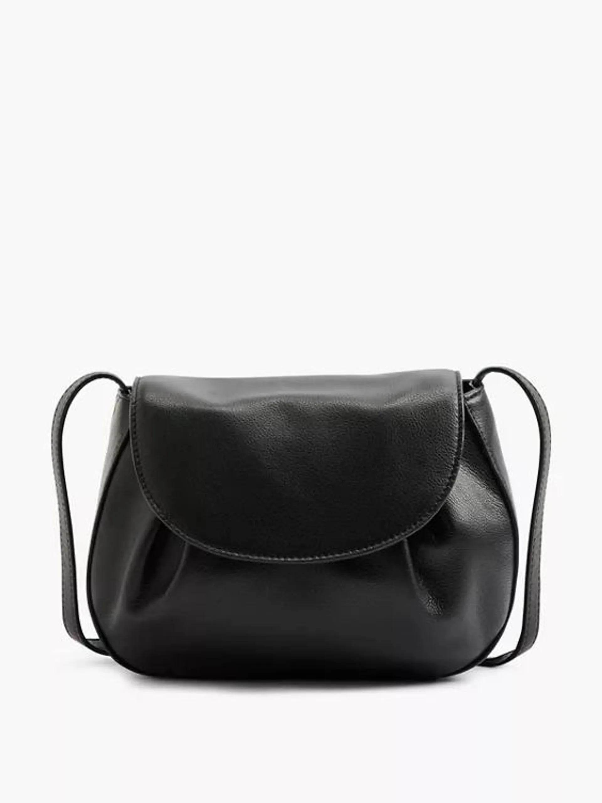 Black Leather Cross Body Bag