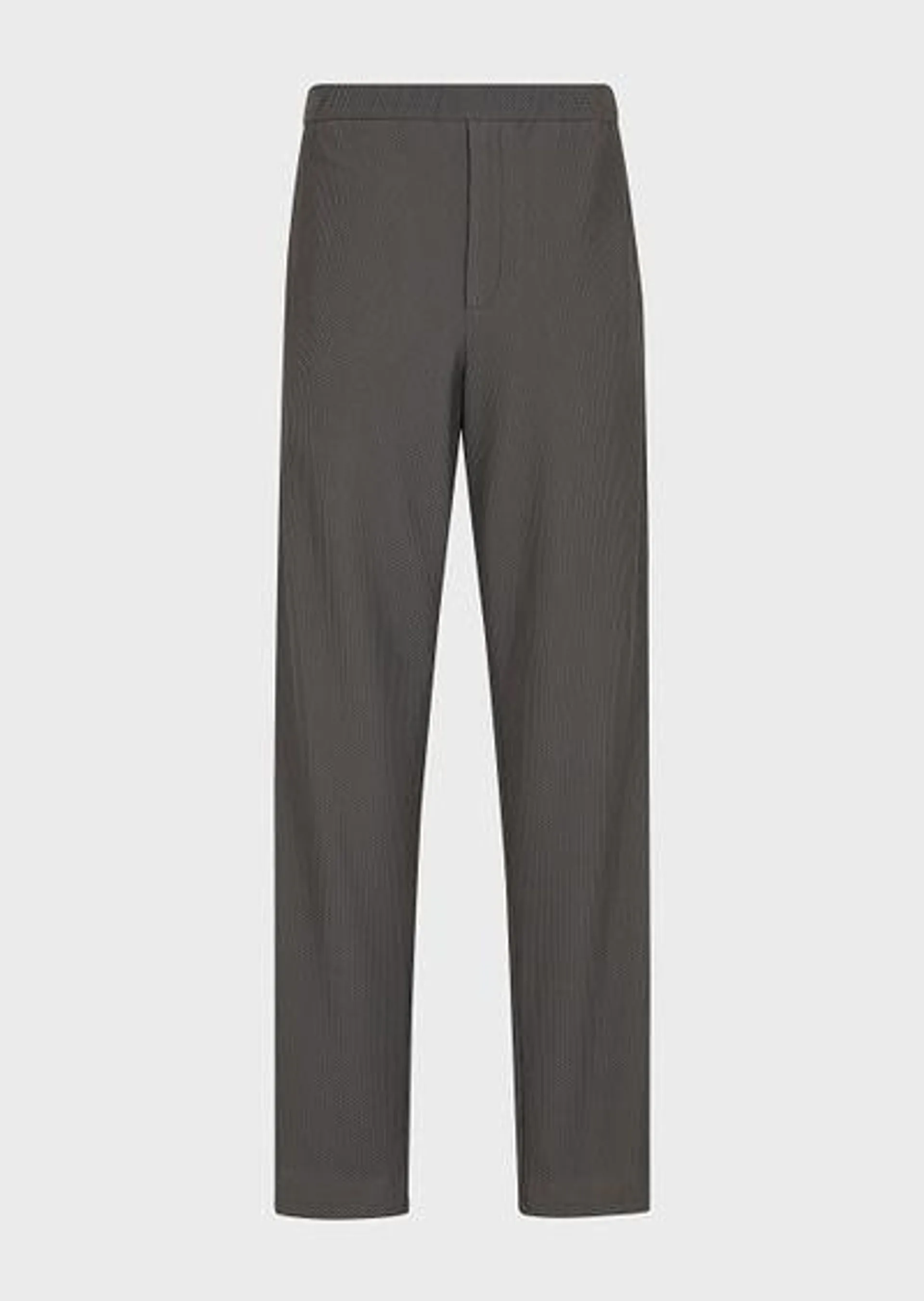 Technical waffle flat-front trousers