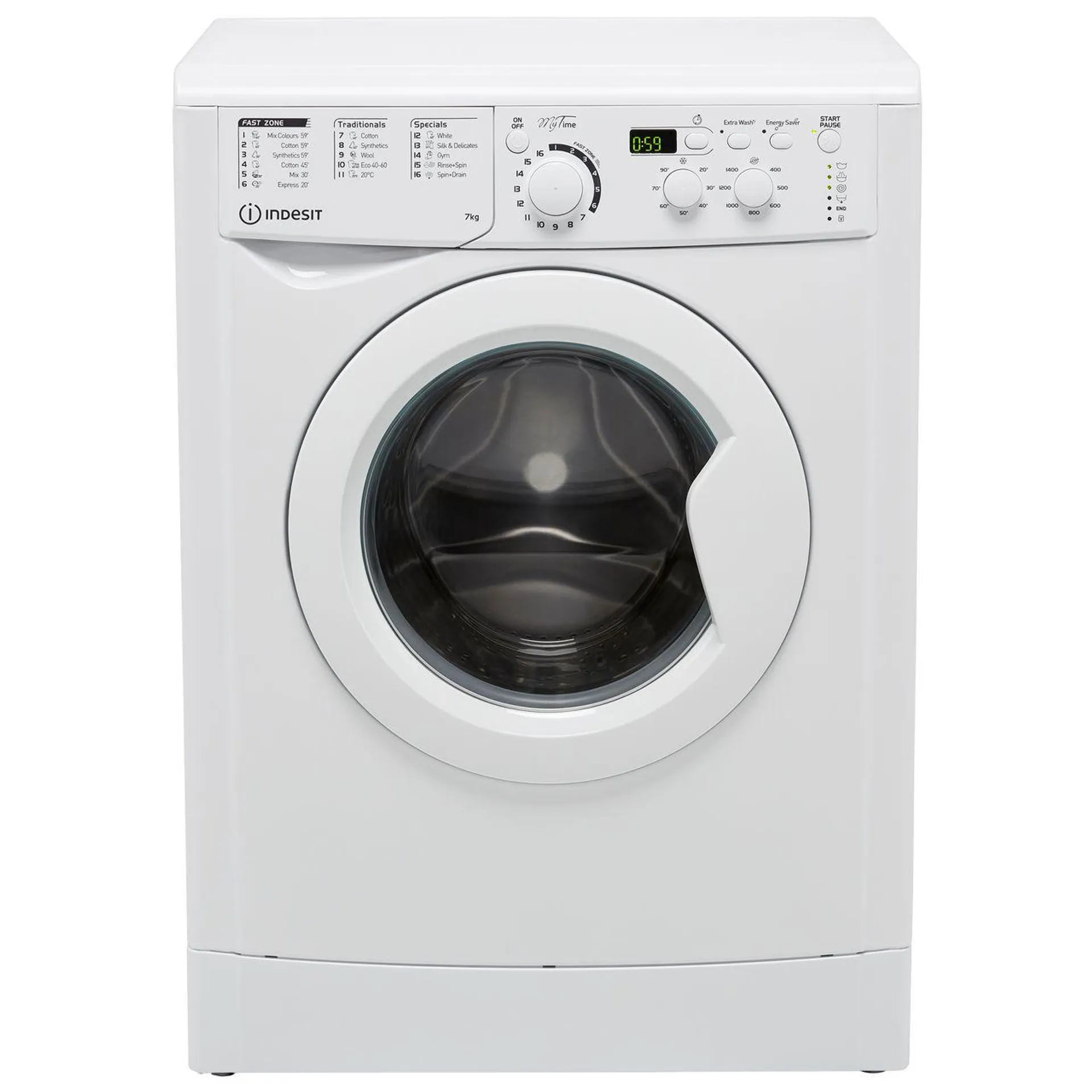 Indesit My Time EWD71453WUKN 7kg Washing Machine with 1400 rpm - White - D Rated
