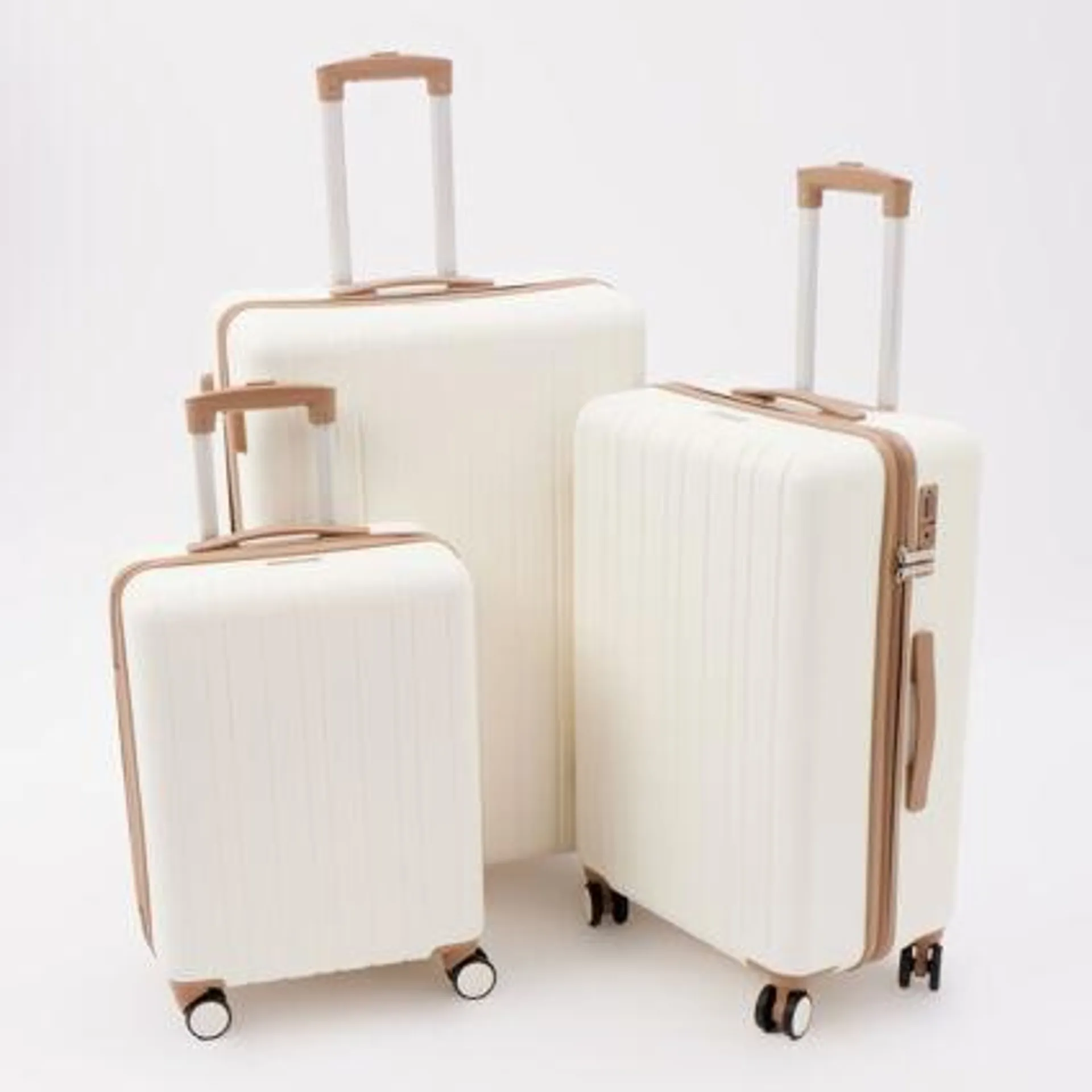 Cream Luca Luna Hardshell Suitcases