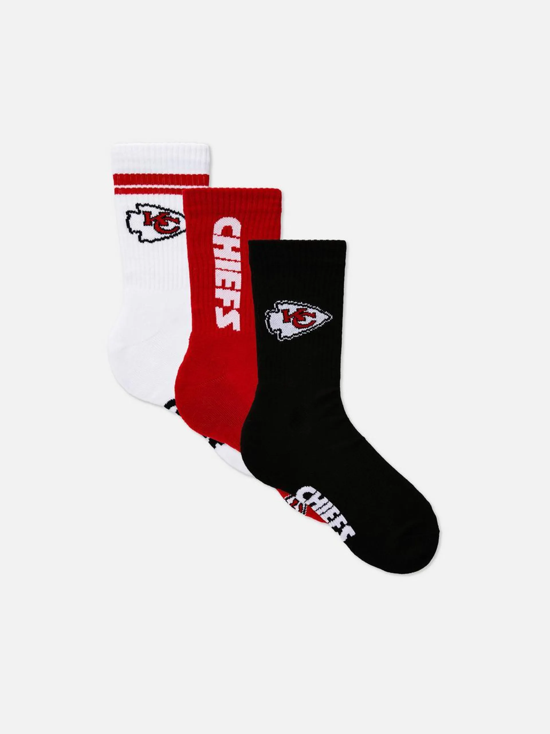 3pk Kansas City Chiefs Socks