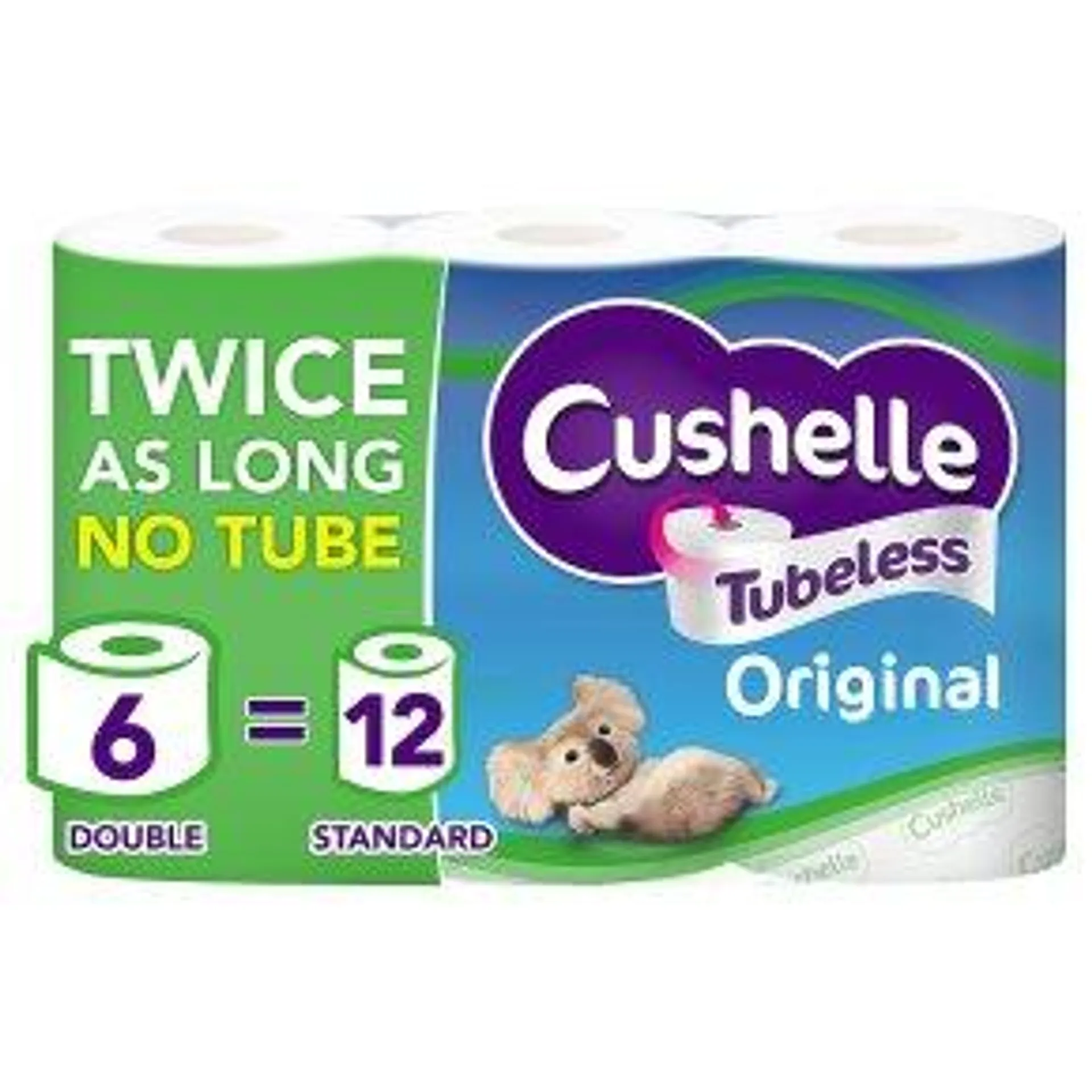 Cushelle Original Tubeless Double Roll Toilet Tissue