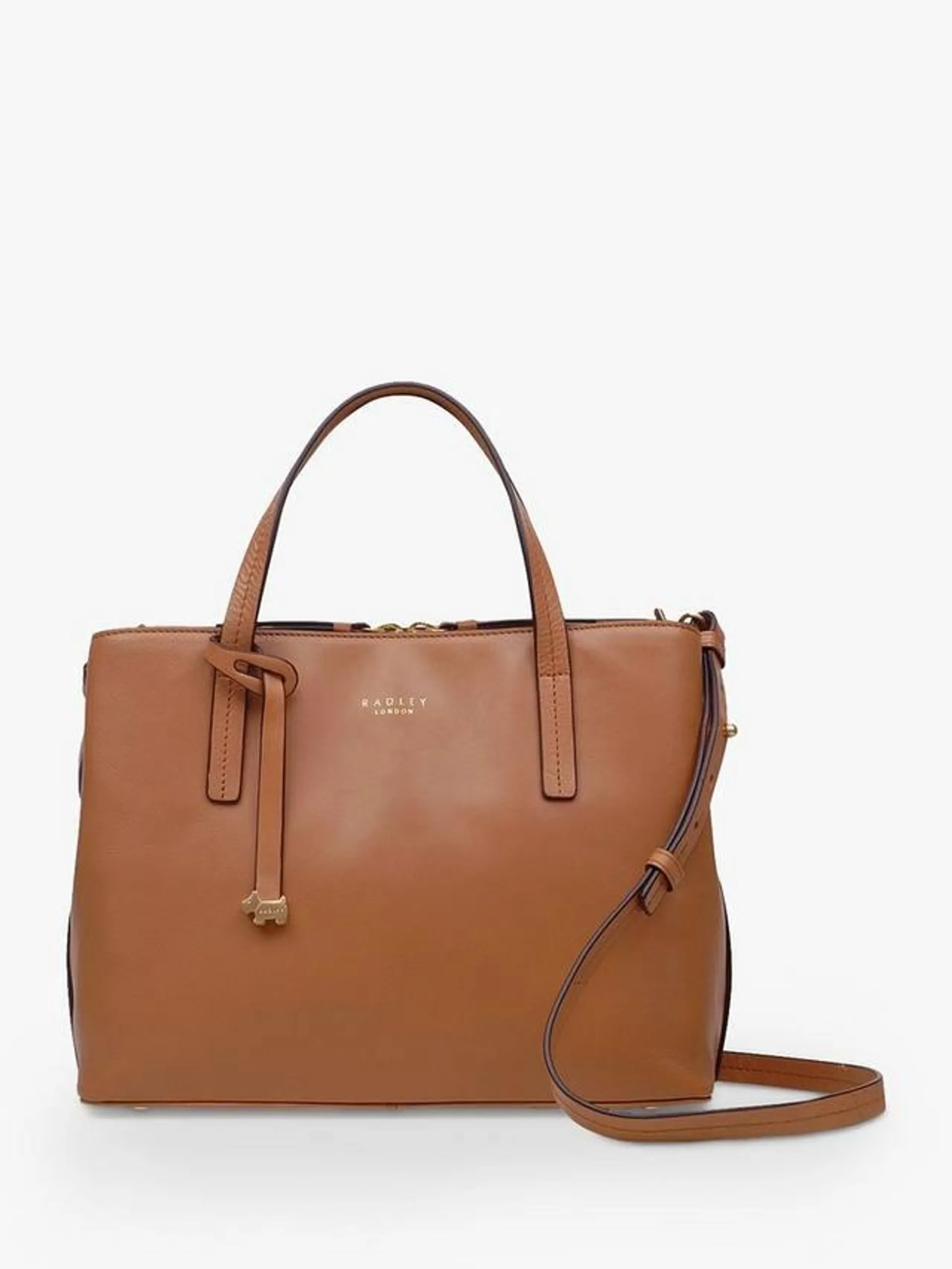 Dukes Place Leather Medium Zip-Top Grab Bag