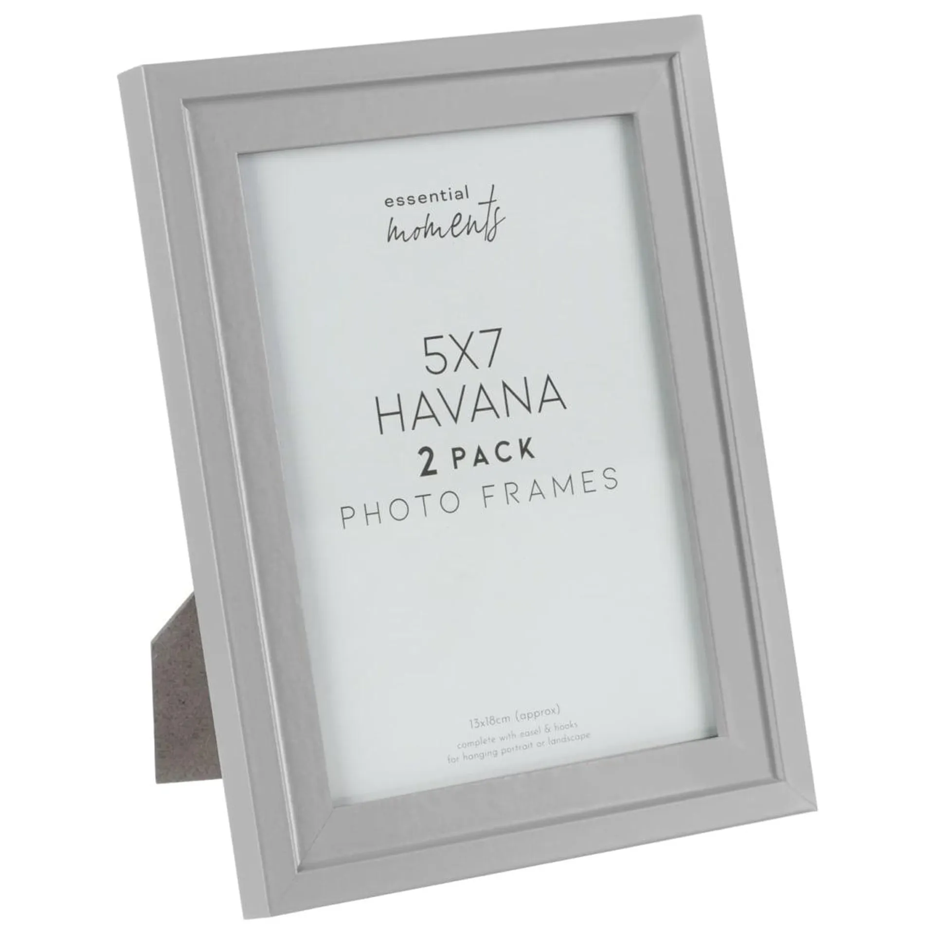 Havana Photo Frame 5 x 7" 2pk - Grey