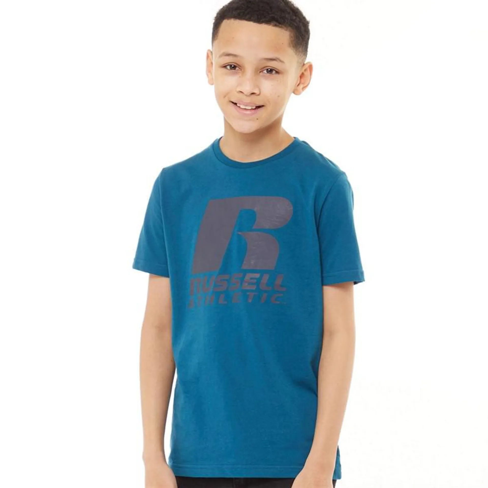 Russell Athletic Boys Logo T-Shirt Moroccan Blue