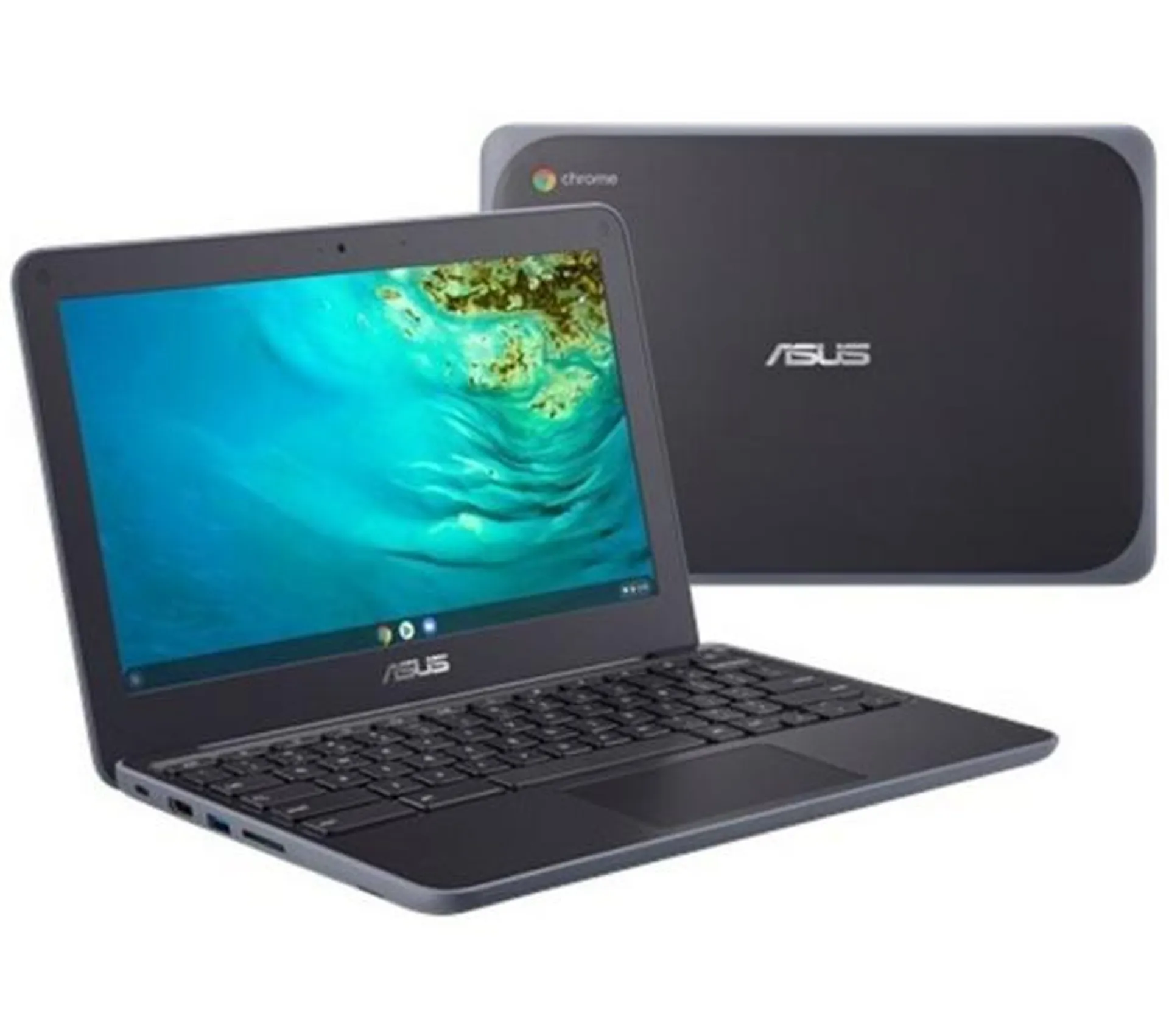 ASUS C202 11.6" Chromebook - MediaTek MT8173C, 32 GB eMMC, Grey & Black