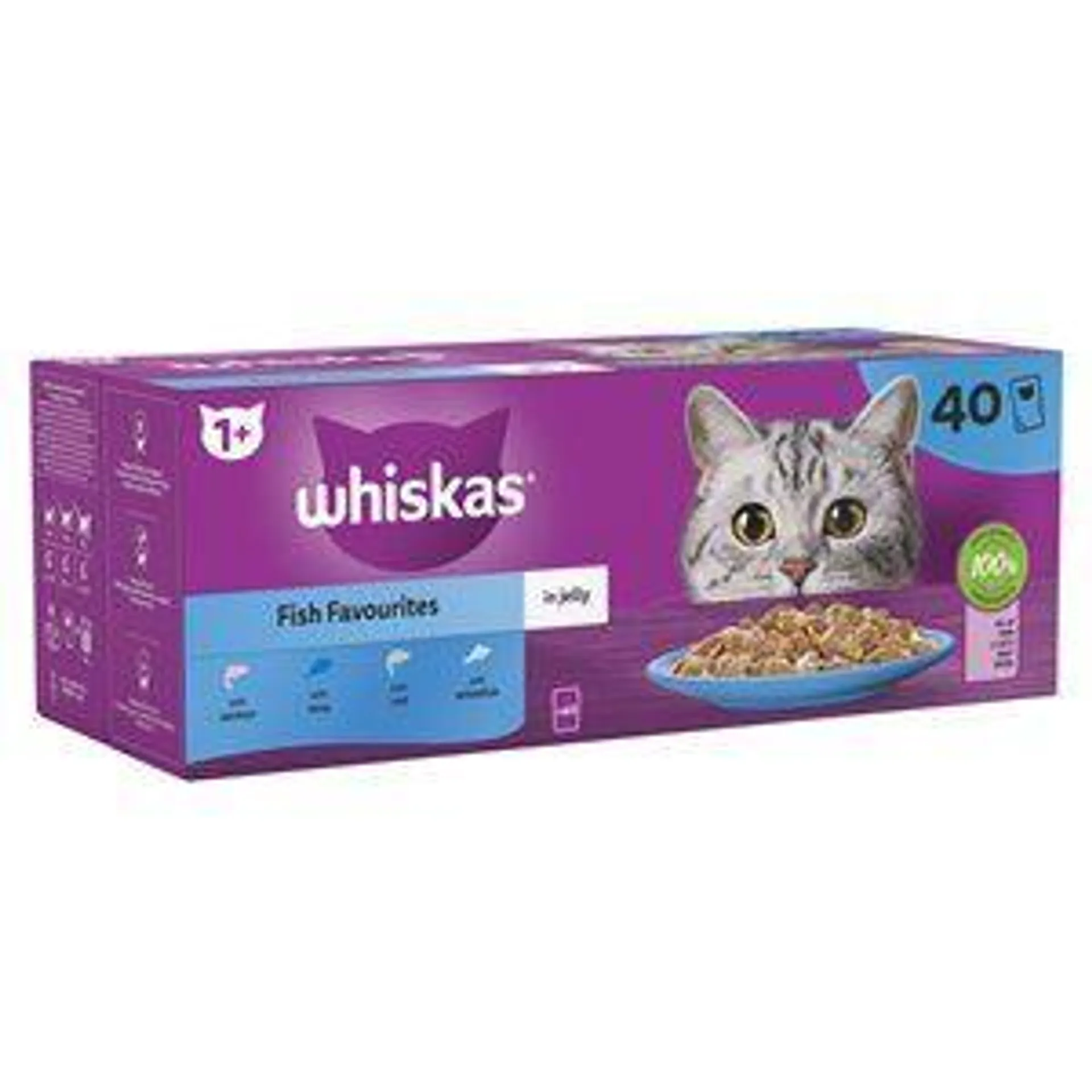 Whiskas 1+ Fish Favourites In Jelly Multipack