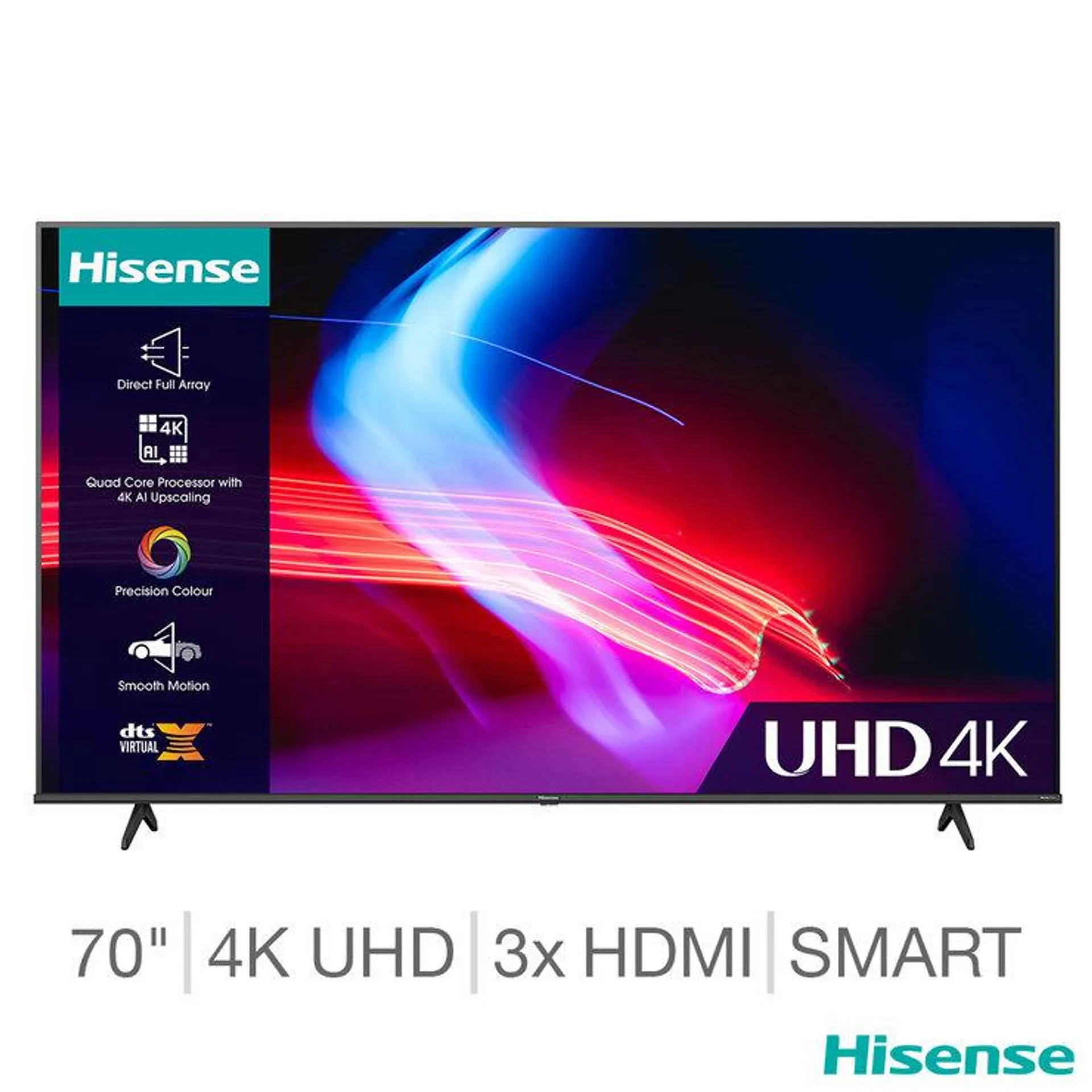 Hisense 70A6KTUK 70 Inch 4K UHD Smart TV